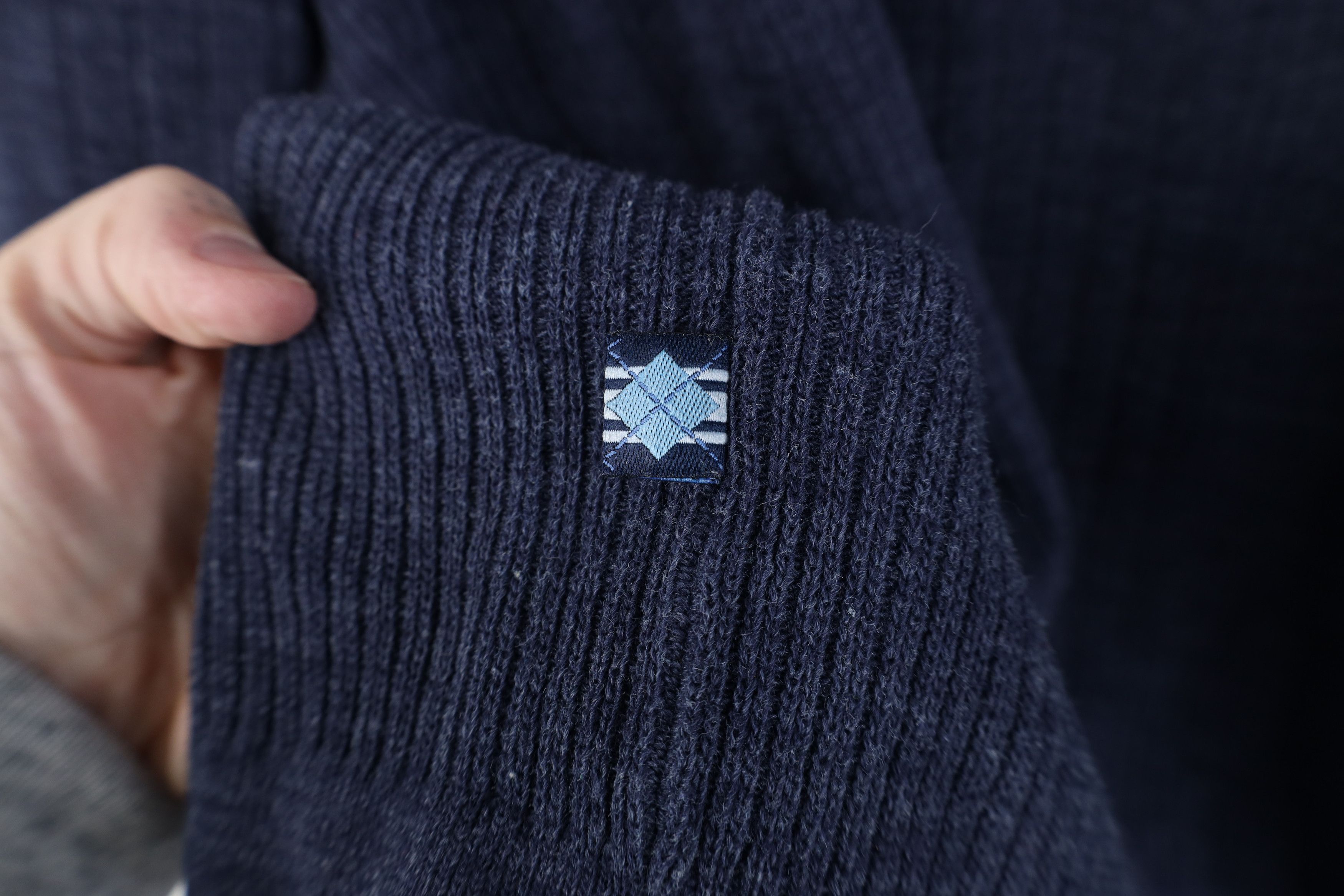 Vintage Vintage 90s Y2K Streetwear Block Ribbed Knit Sweater Blue Size US XL / EU 56 / 4 - 8 Thumbnail