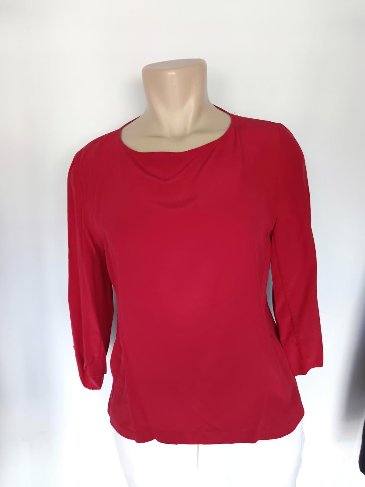 Designer Josephine Chaus Elegant Red Silk Blouse Size M / US 6-8 / IT 42-44 - 5 Thumbnail