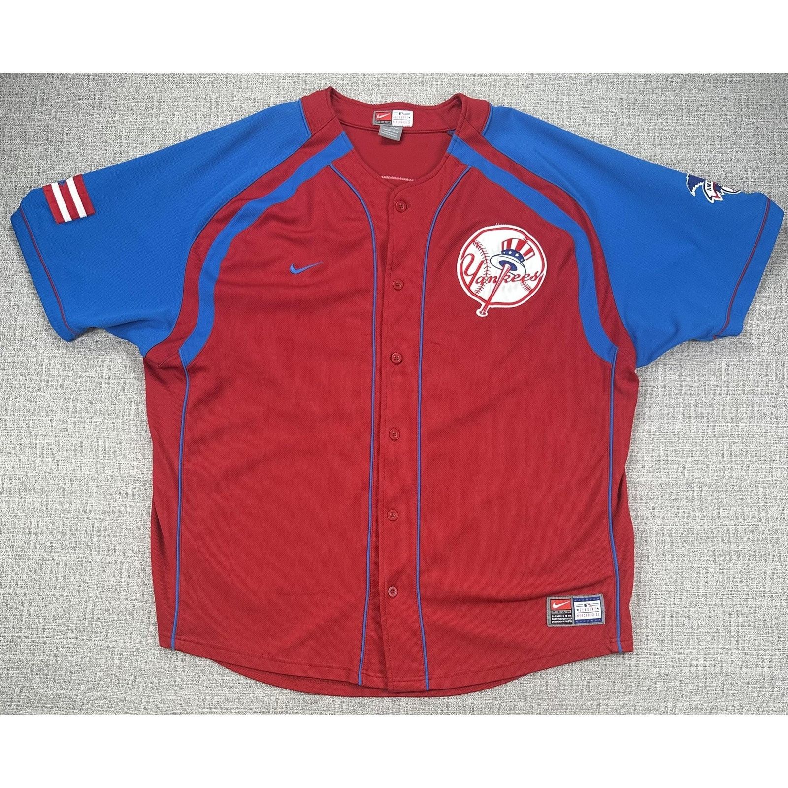 Nike New York Yankees Jersey 2XL Posada 20 Puerto Rico Flag Nike Size US XXL / EU 58 / 5 - 2 Thumbnail