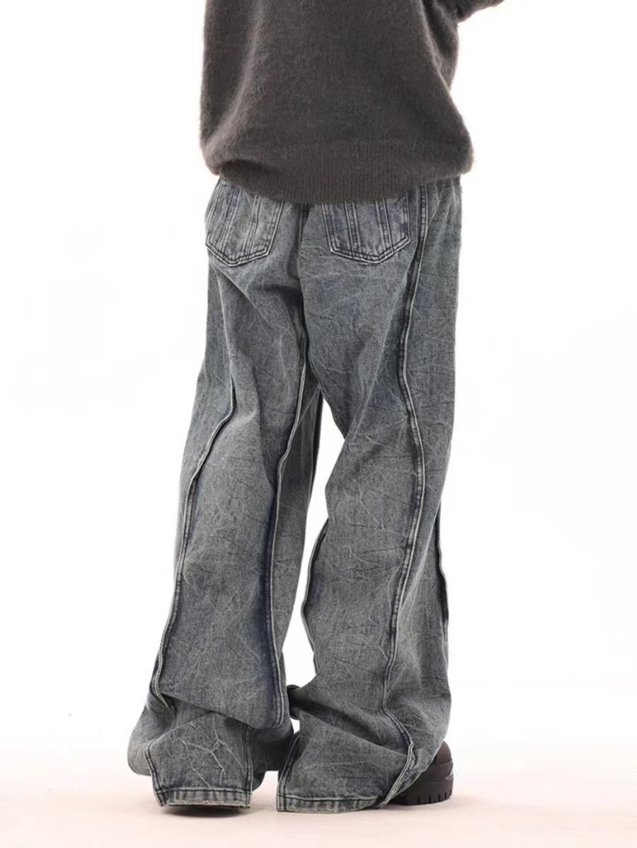 Japanese Brand × Jean Street washed and distressed baggy jeans Size US 32 / EU 48 - 3 Thumbnail