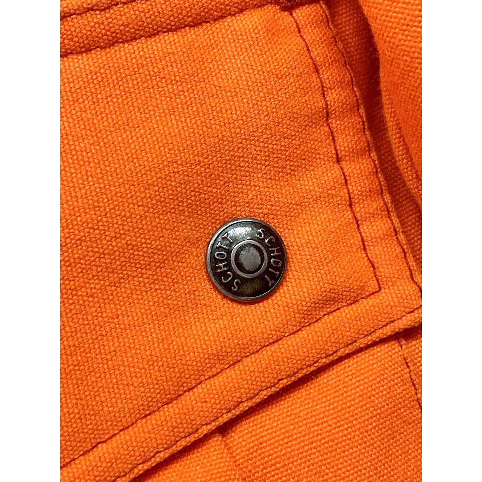 Vtg 70s Schott NYC Down Et Plume Puffer Jacket Orange Goose