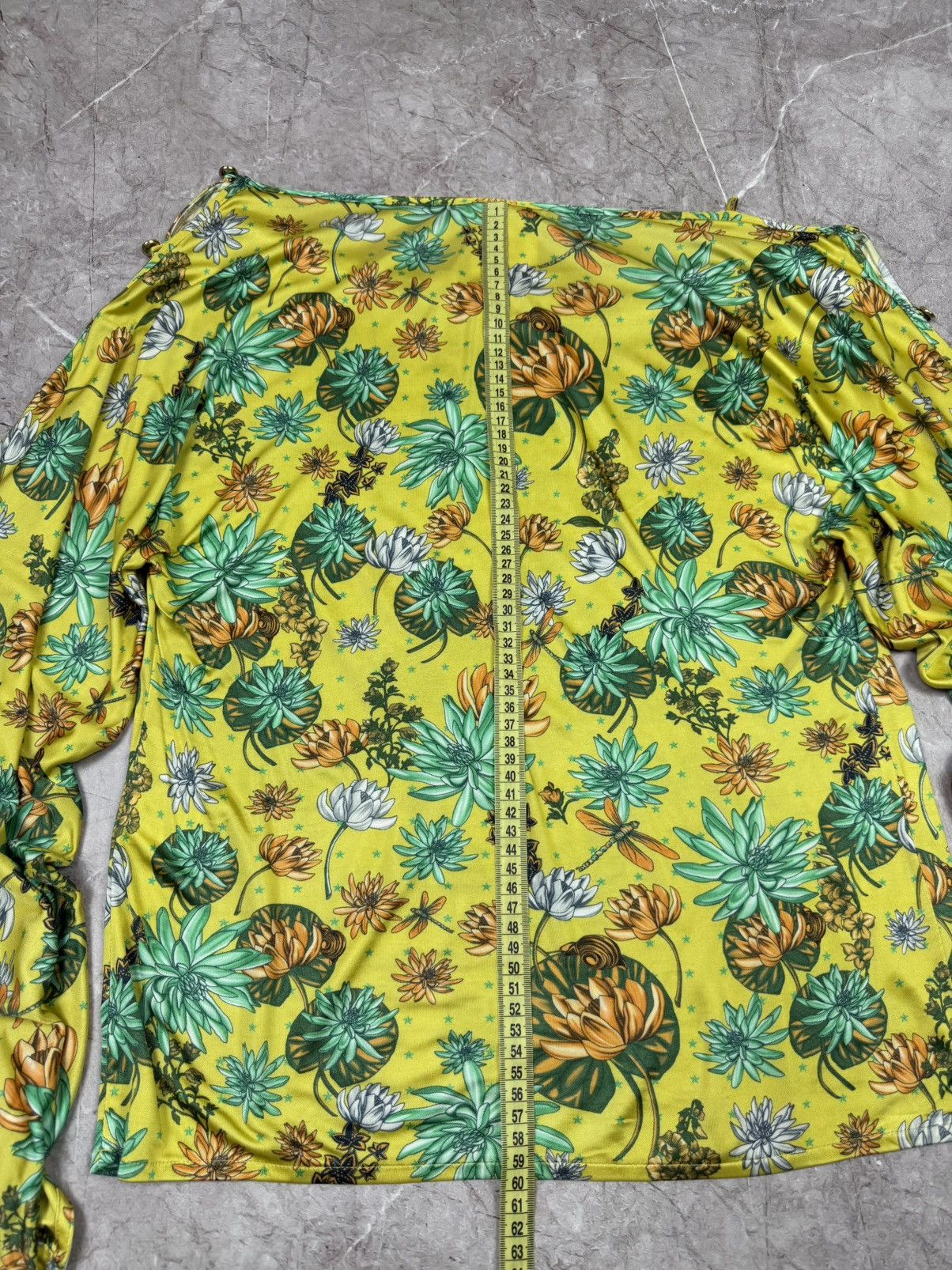 Versace Versace Collection Dragonfly Water Lily Split Sleeve Blouse Size S / US 4 / IT 40 - 10 Thumbnail