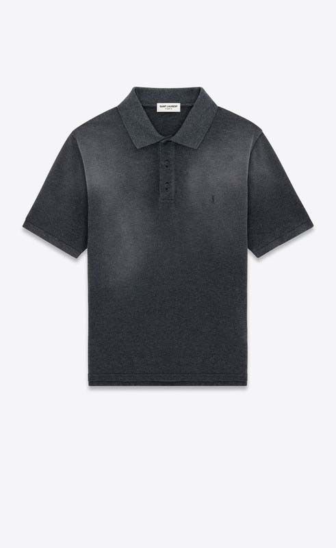 Saint Laurent Paris o1s1wg110625 751102 Cassandre Polo Shirt Cotton Piqué Size US XL / EU 56 / 4 - 1 Thumbnail
