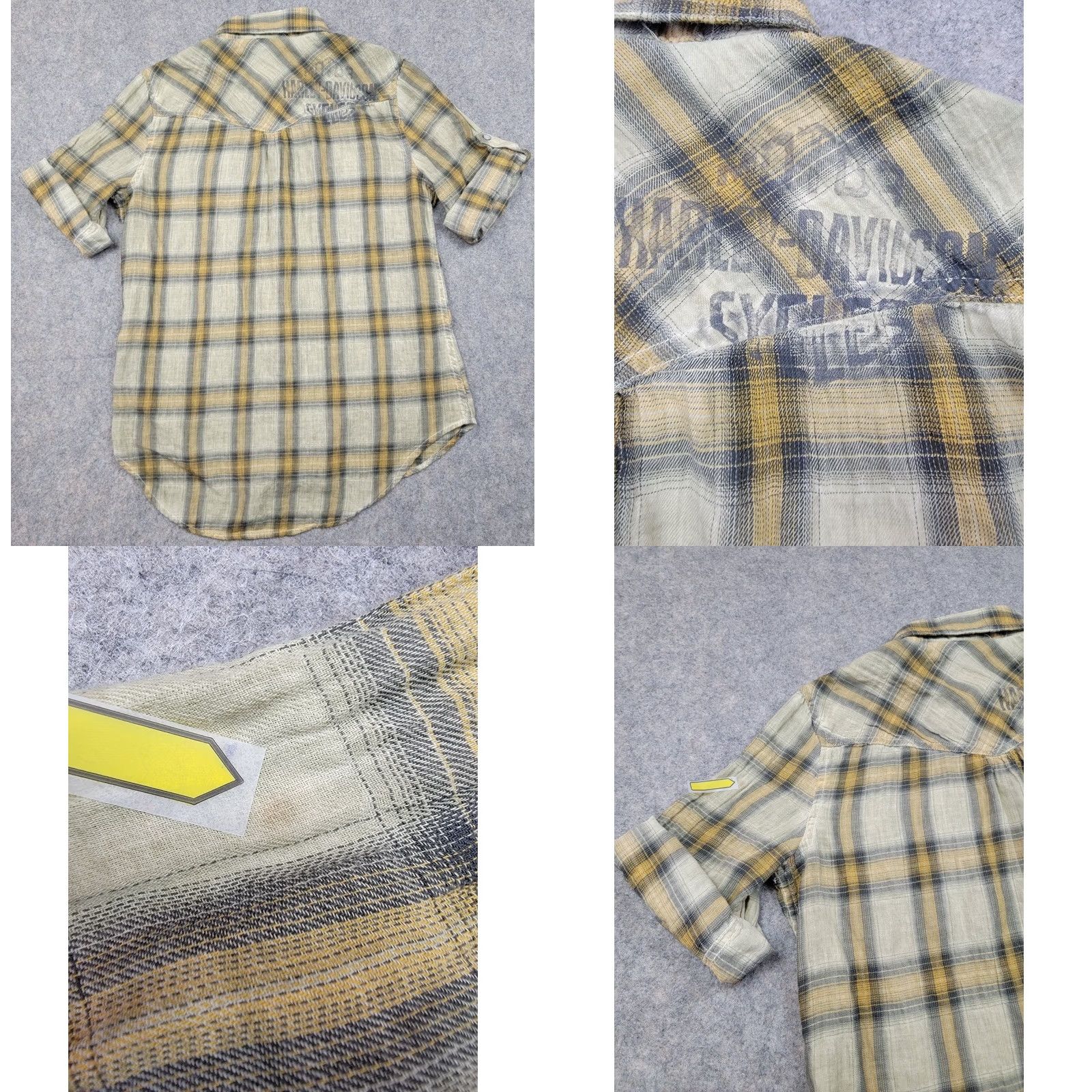 Harley Davidson Harley Davidson Womens Medium Plaid Button Up Lightweight Size M / US 6-8 / IT 42-44 - 10 Thumbnail