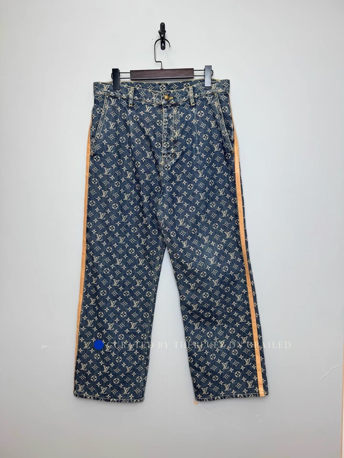Louis Vuitton Logo Patch Side Stripe Jeans Size US 32 / EU 48 - 1 Thumbnail