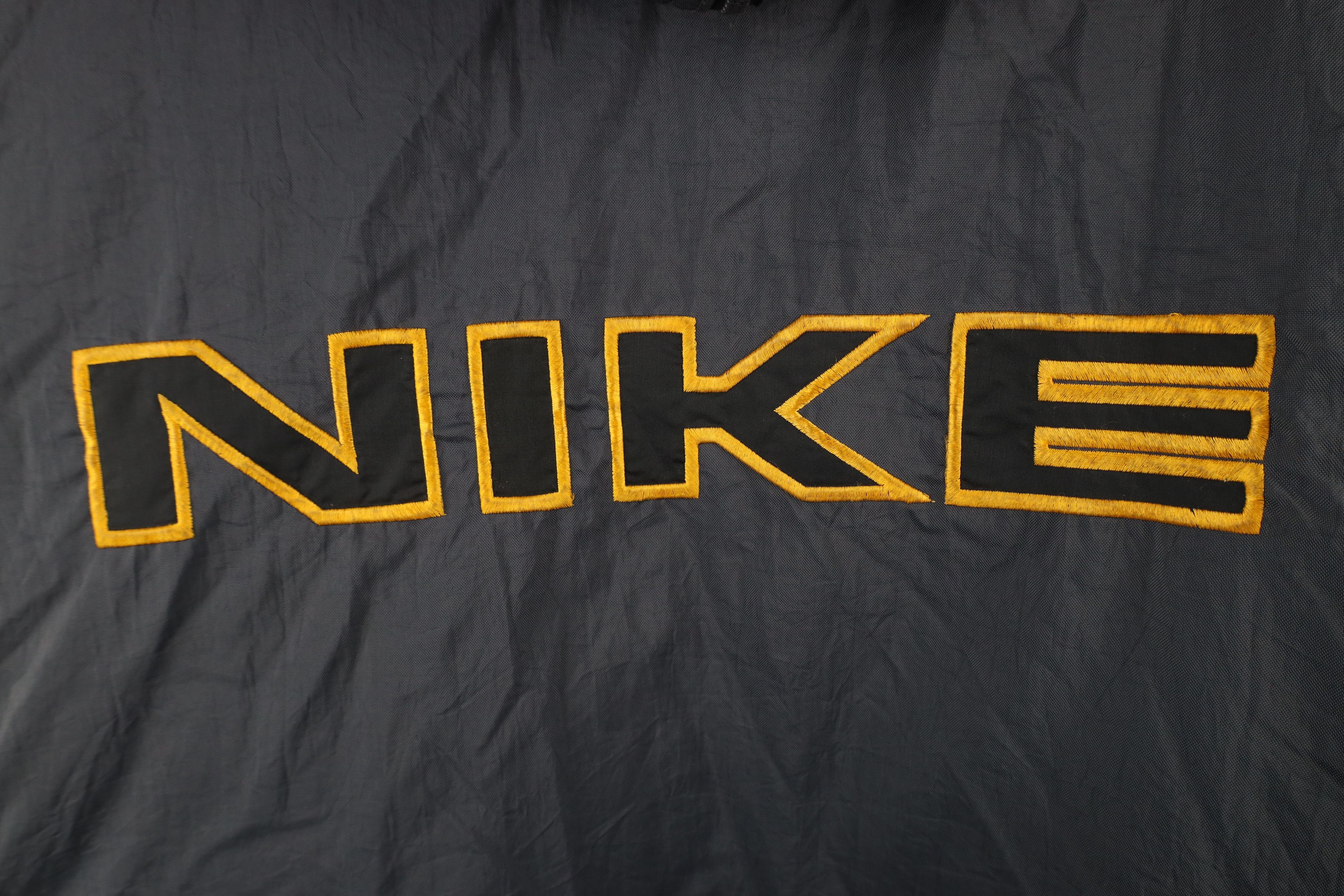Nike × Vintage Vintage 90s Nike Swoosh Cape Hooded Full Length Parka Jacket Size US L / EU 52-54 / 3 - 13 Thumbnail