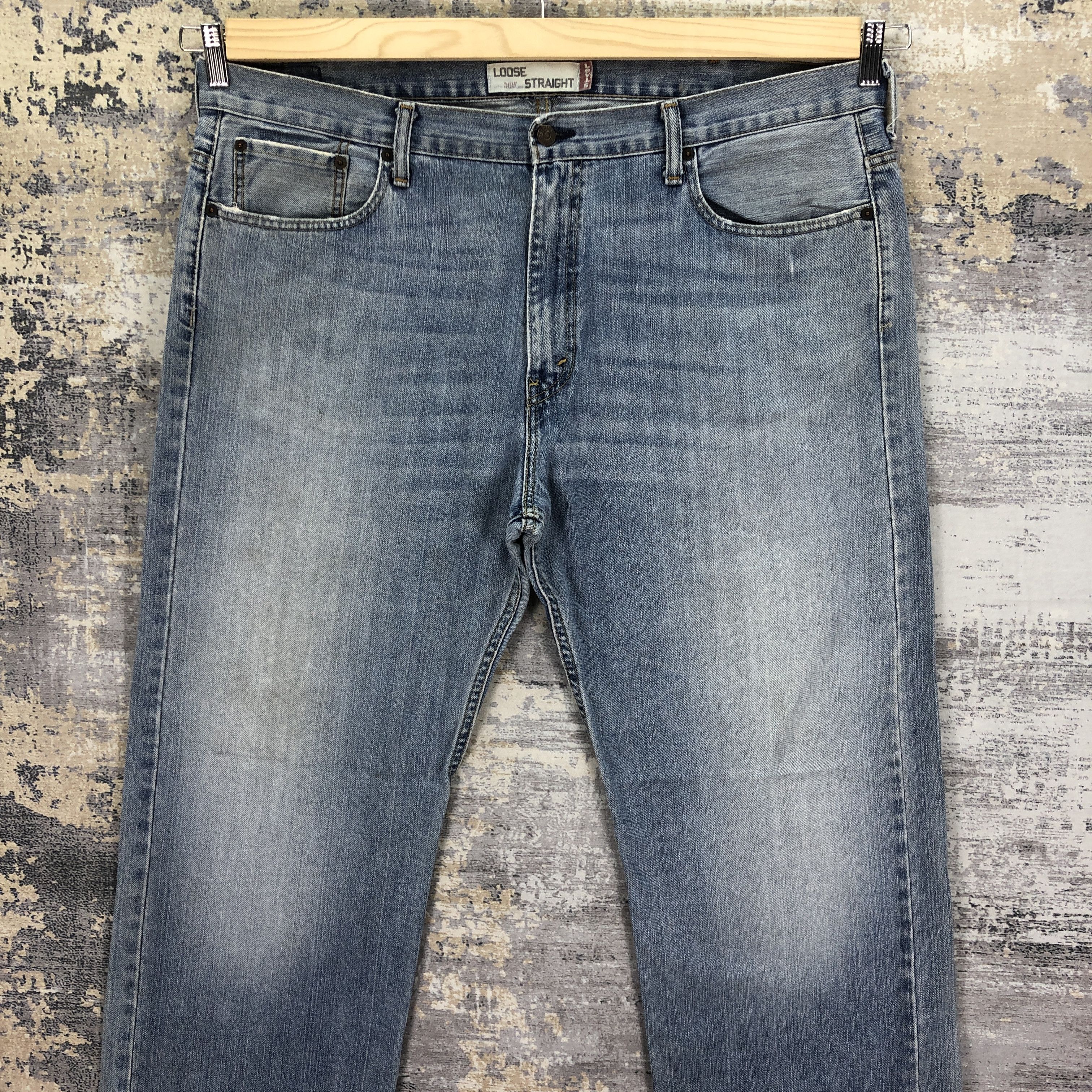 Levi's Vintage Levis 569 Faded Baggy Jeans Light Wash Levi's Denim Size US 42 / EU 58 - 3 Thumbnail