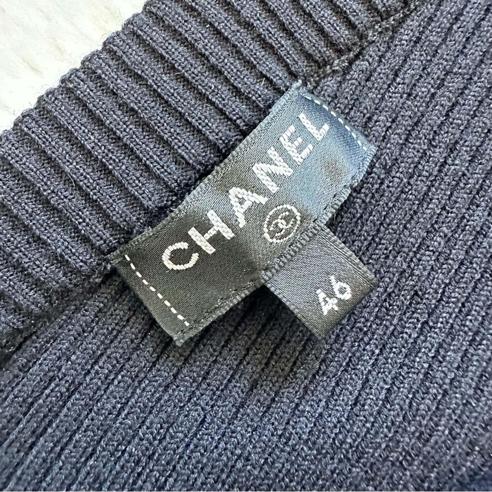 Chanel CHANEL black dress Paneled Knit size 46FR or XL Authentic Size XL / US 12-14 / IT 48-50 - 6 Thumbnail