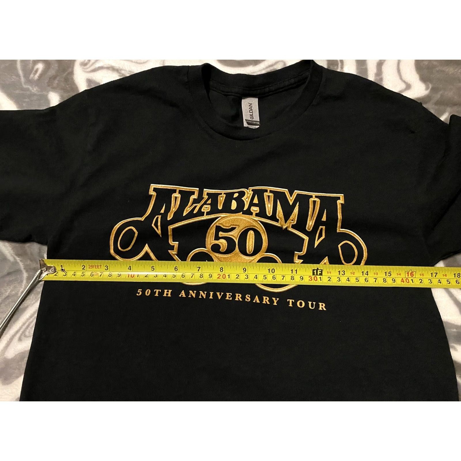 Vintage Alabama Shirt Adult Small Black Gold 50th Anniversary Tour Country Band Tee Shirt S Black Gildan Hammer Men Music Double-Sided 50th Vintage: No Size US S / EU 44-46 / 1 - 7 Thumbnail