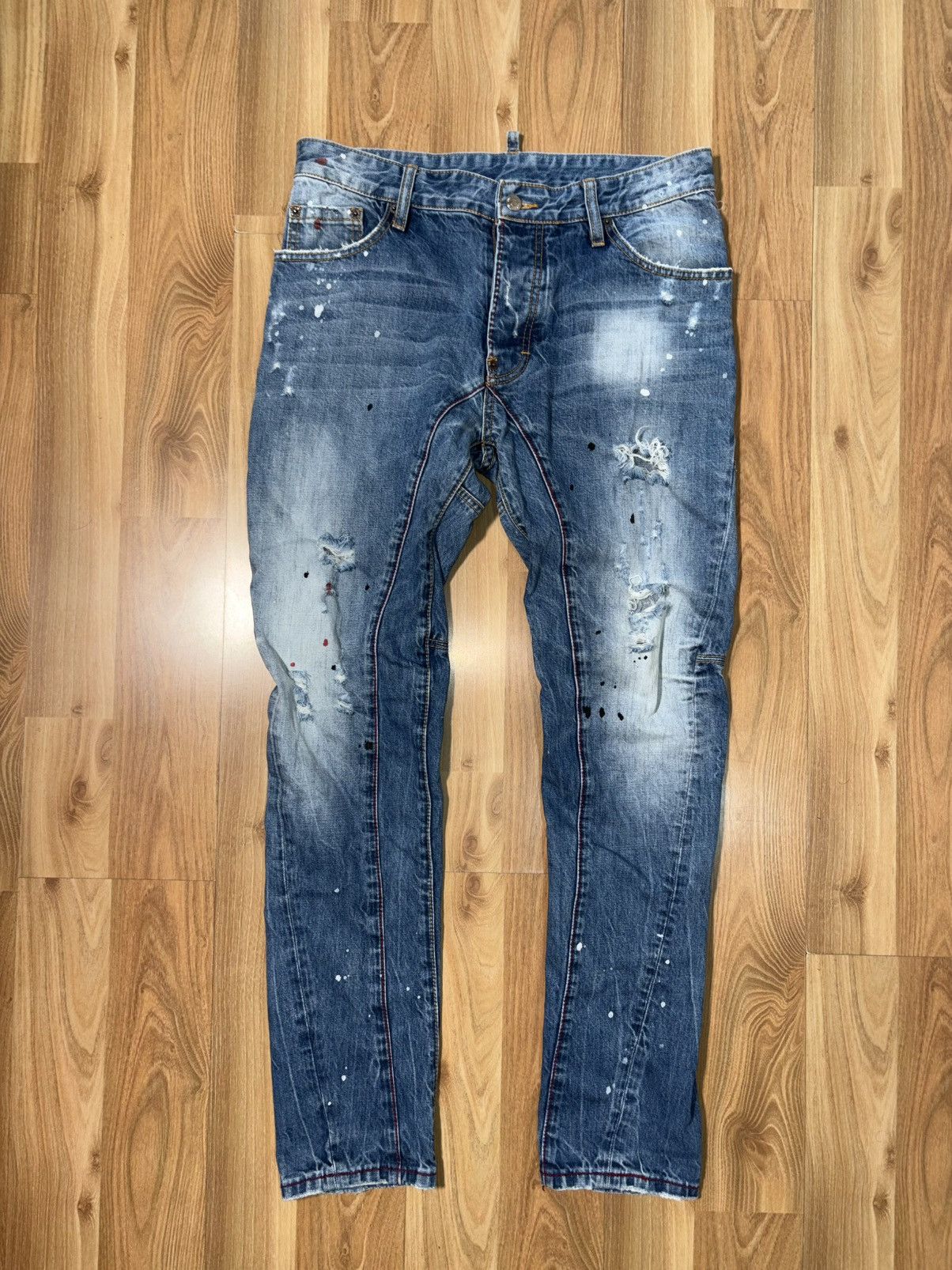 Japanese Brand The New Look Eight 3D Twisted Seam Distressed Denim -Size 28 Size US 28 / EU 44 - 1 Thumbnail