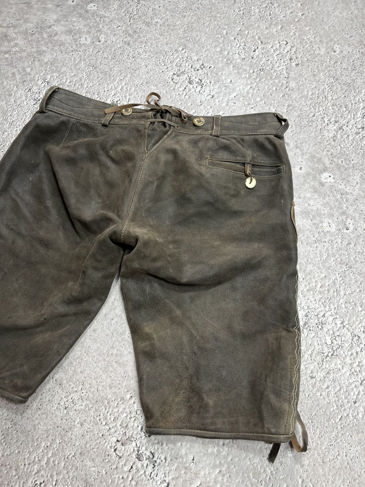 Leather Vintage Country Maddox Lederhosen Leather Shorts Bavarian 40 Size US 32 / EU 48 - 11 Thumbnail