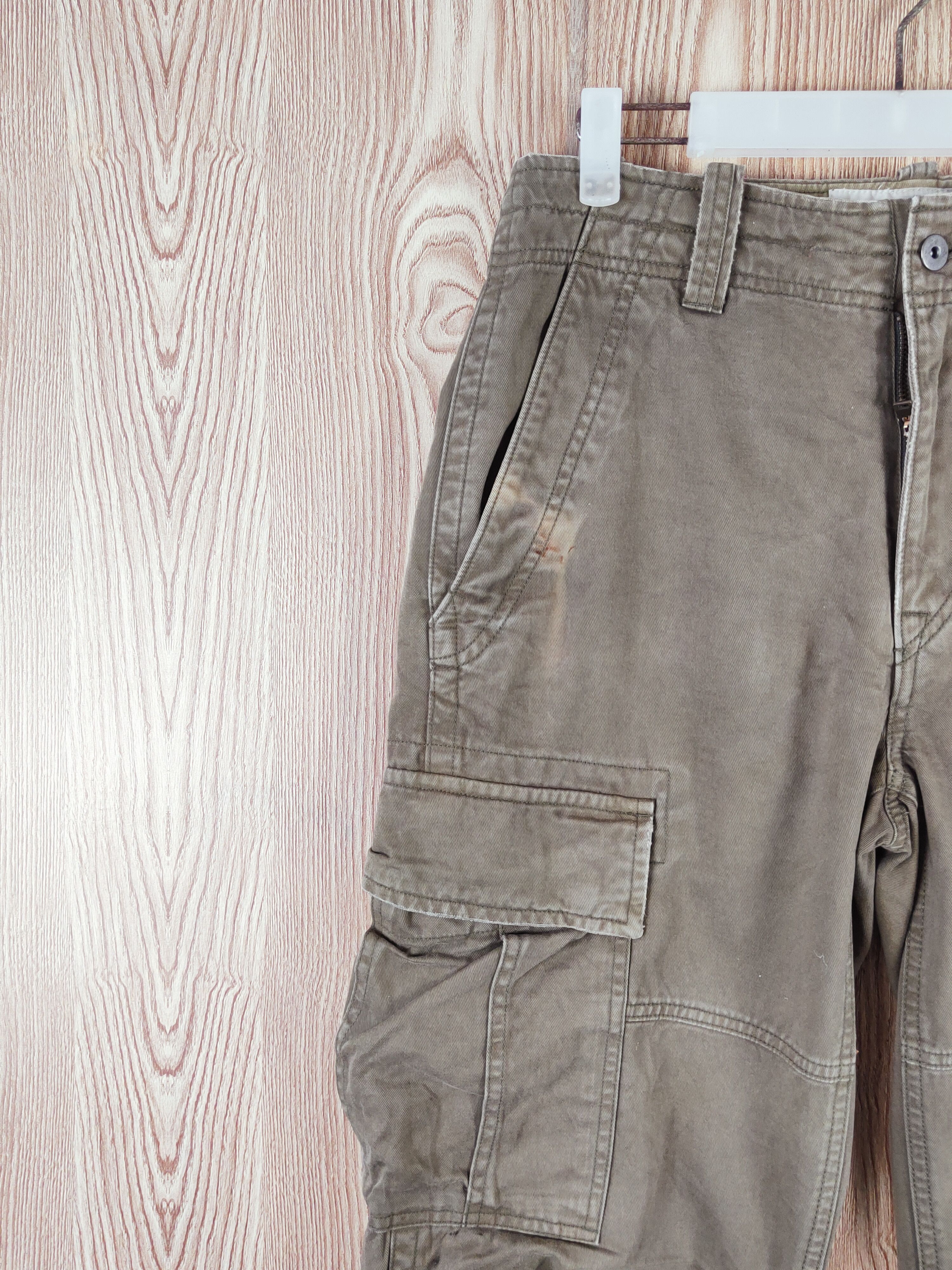Japanese Brand Alphasophy Classic Olive Faded Multipocket Cargo Pants #W095 Size US 30 / EU 46 - 3 Thumbnail