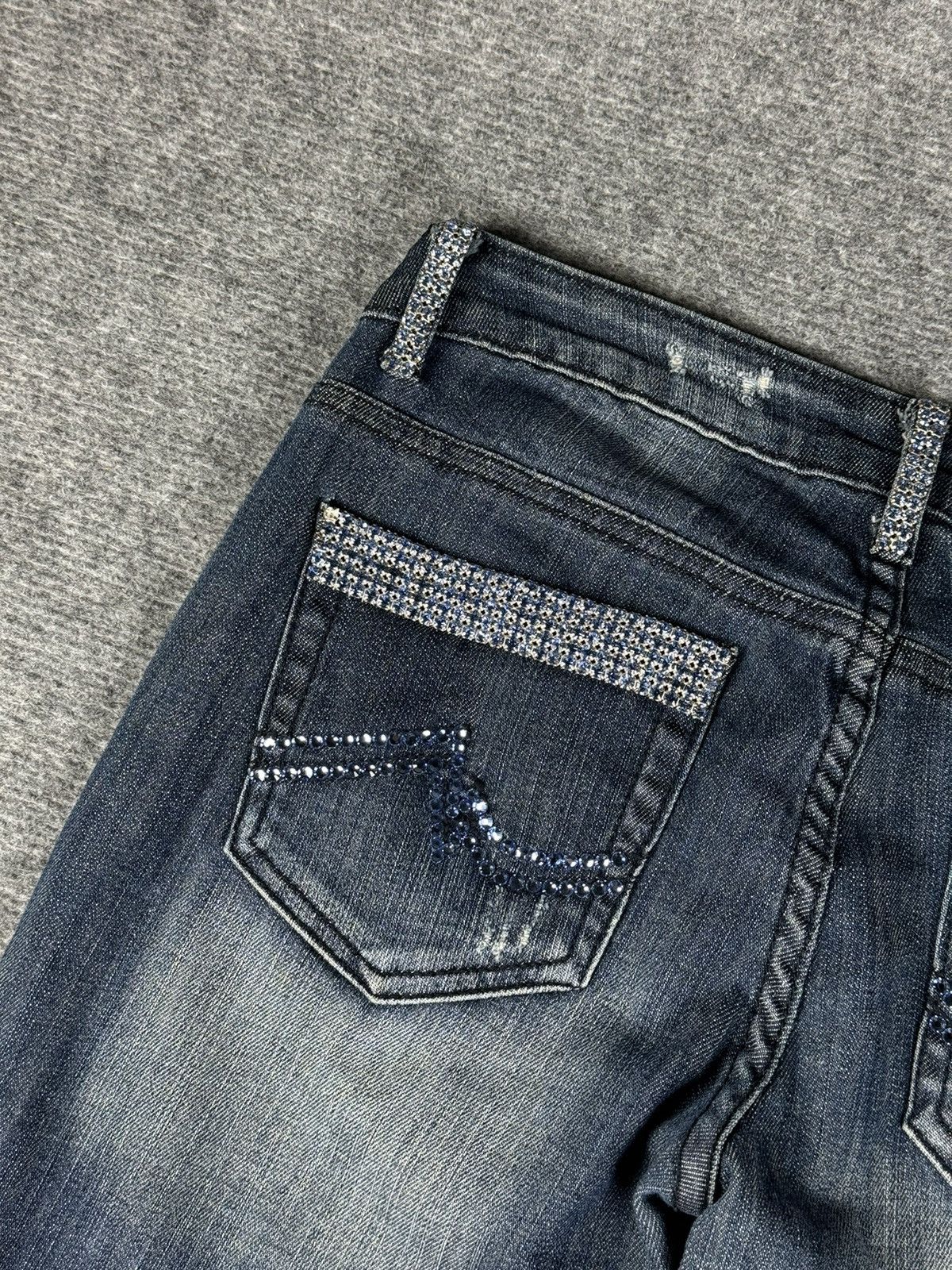 Japanese Brand Vintage flared jeans drip y2k diamond japan style Size 28" / US 6 / IT 42 - 3 Thumbnail