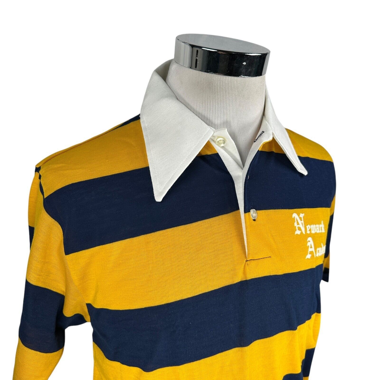 Velva Sheen Vintage Velva Sheen Newark Academy Polo Shirt Mens XL Yellow Size US XL / EU 56 / 4 - 2 Thumbnail