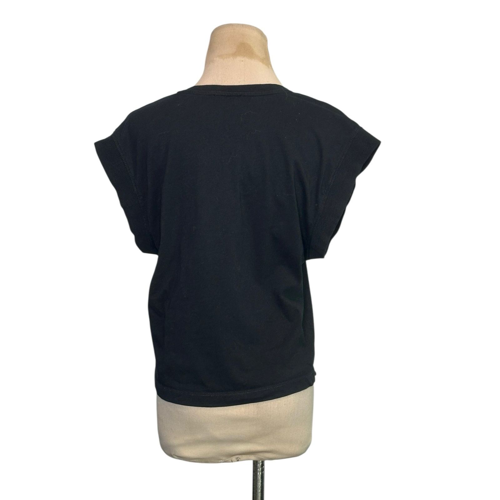 Zara Zara black short sleeves V neck top size XS Size XS / US 0-2 / IT 36-38 - 7 Thumbnail