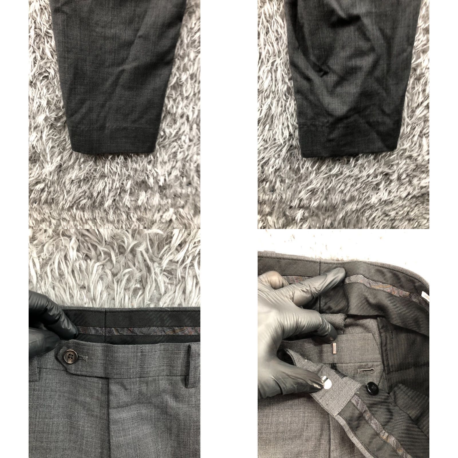 Ralph Lauren Lauren Ralph Lauren 100% Wool Gray Dress Pants Men 36 Flat Front Hook Eye Solid Logo Straight Classic Size US 36 / EU 52 - 8 Thumbnail