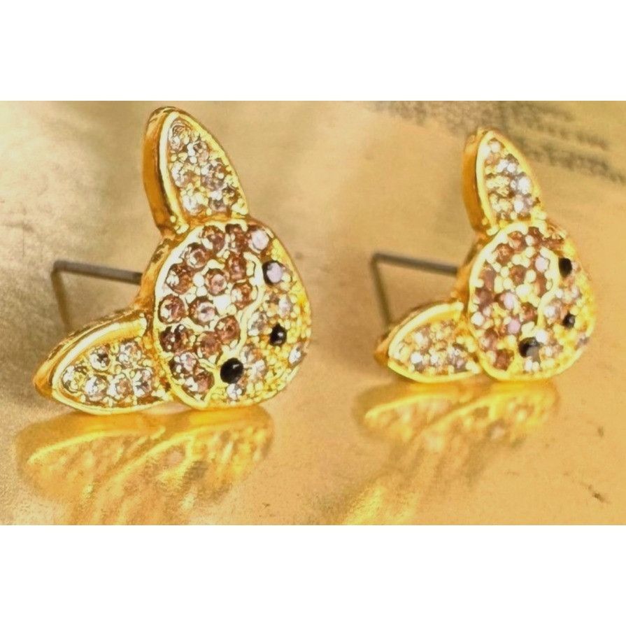Handmade Chihuahua Earrings New Rhinestones Stainless Steel Posts Dog Size ONE SIZE - 11 Thumbnail