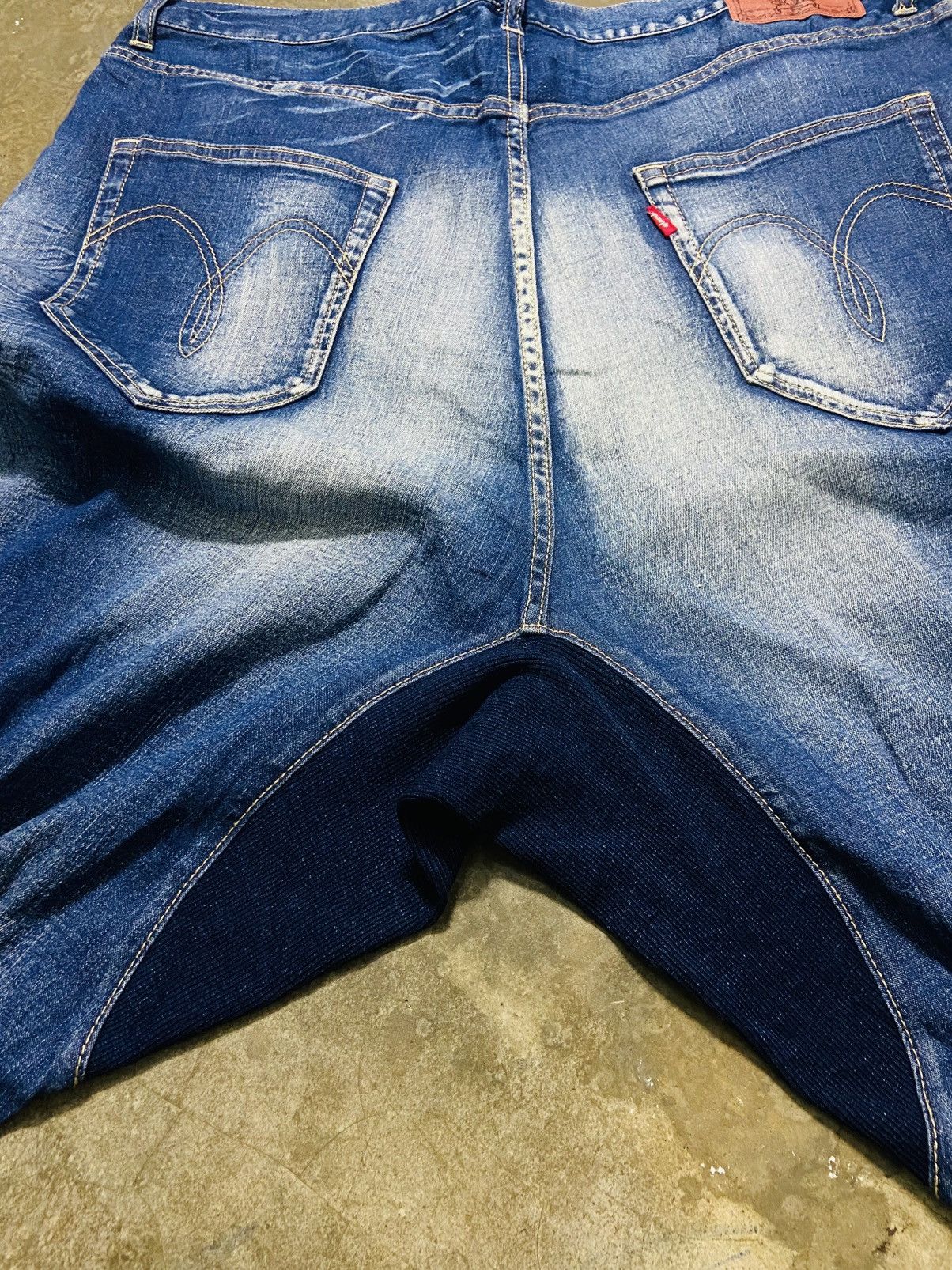 Japanese Brand Glamb Drop Crotch Distressed Denim Jeans Size US 38 / EU 54 - 13 Thumbnail