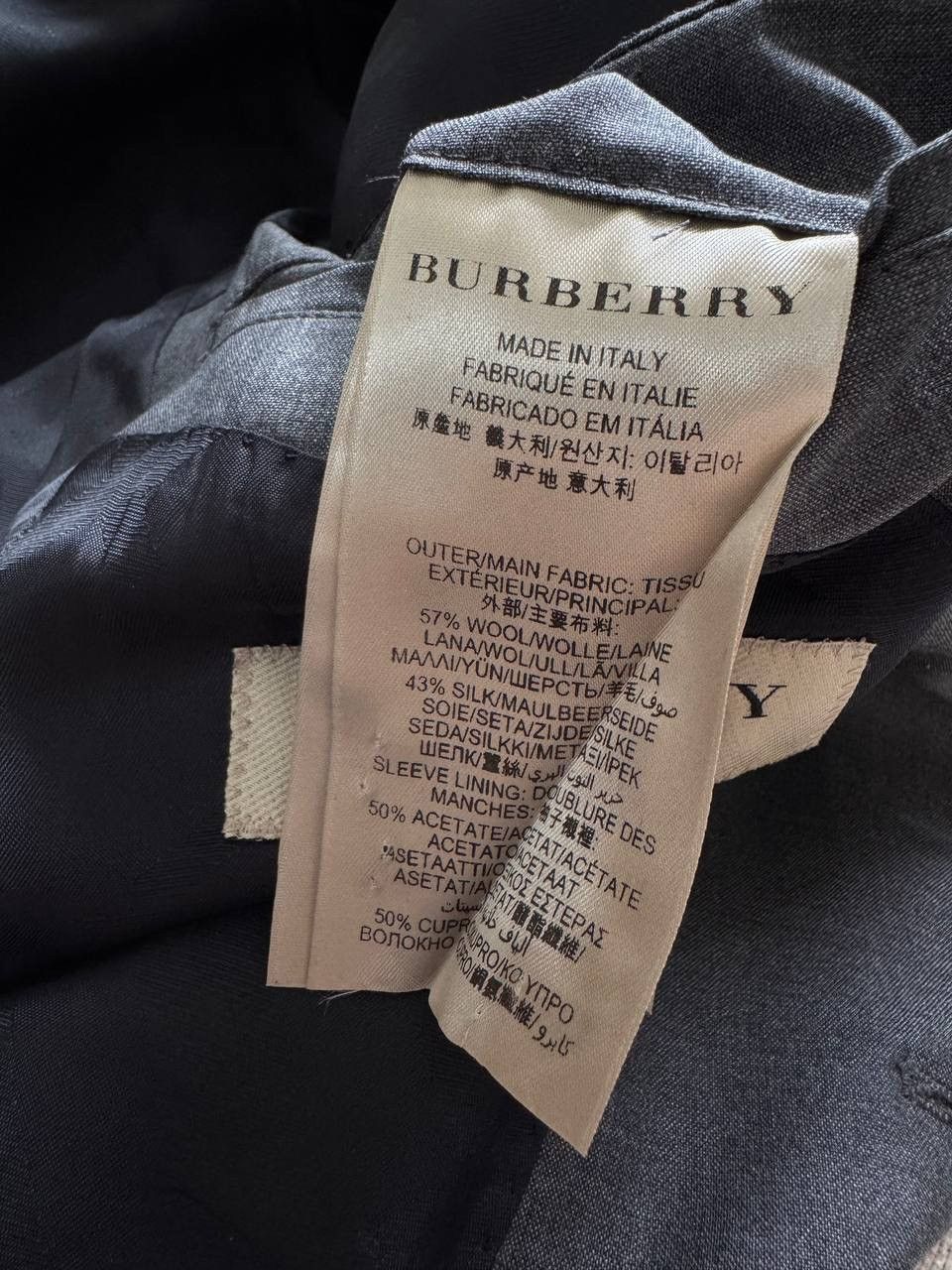 Burberry Burberry London Wool Silk Blend Blazer Size 50R - 9 Thumbnail