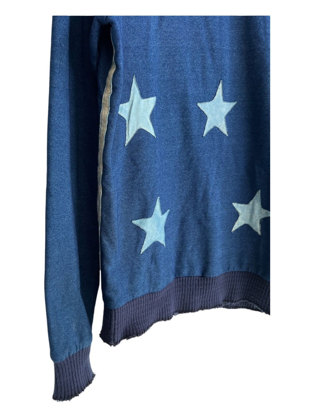 Giorgio Brato OG Giorgio Brato Lucky Star Leather Indigo Dyed Knit Sweater Size US M / EU 48-50 / 2 - 5 Thumbnail
