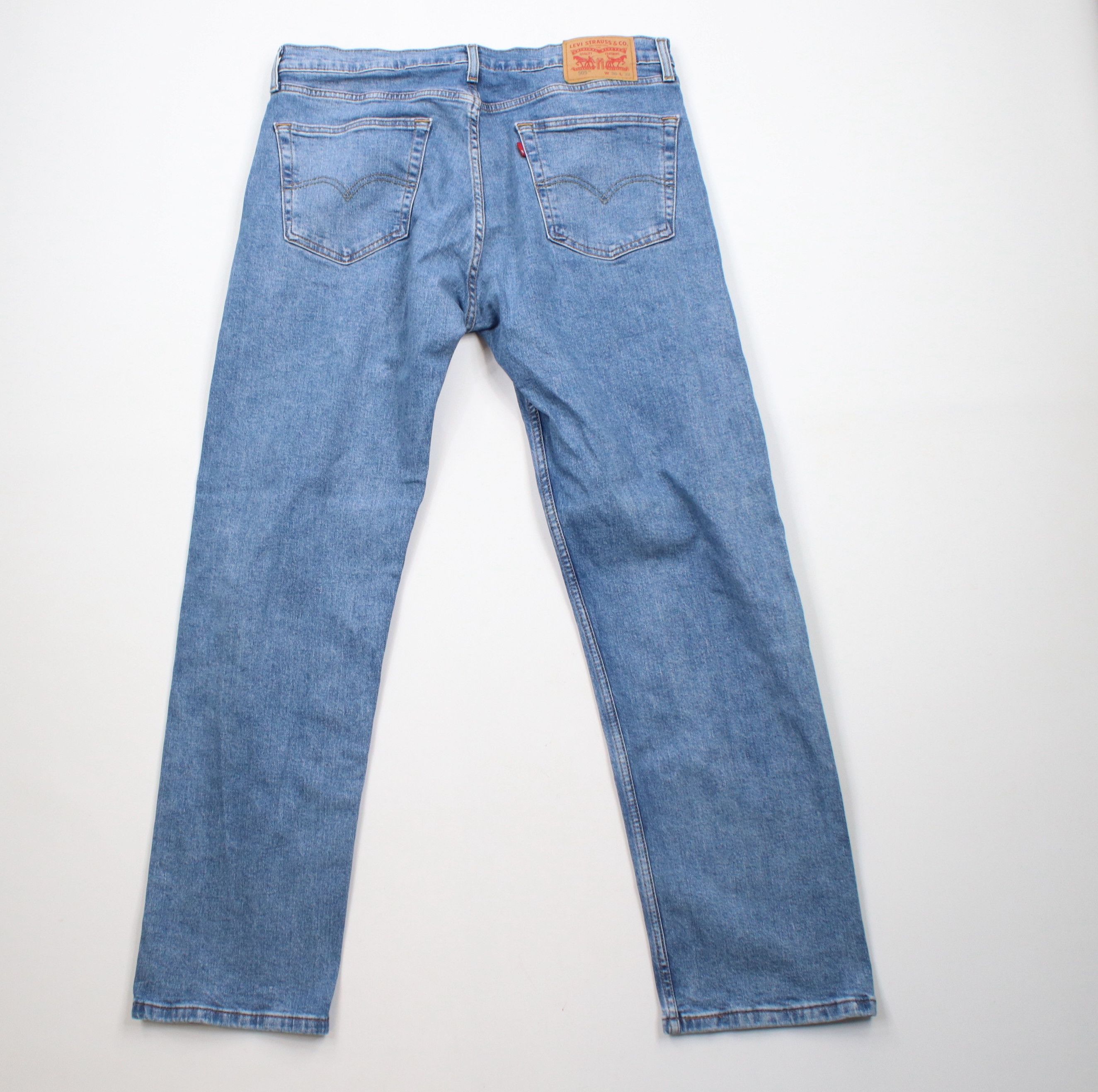 Levi's × Vintage Vintage Y2K Levis 505 Stretch Regular Fit Denim Jeans Blue Size US 36 / EU 52 - 7 Thumbnail