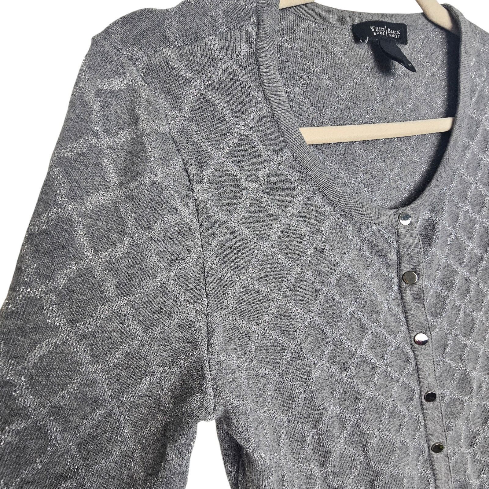 White House Black Market White House Black Market Cardigan Sweater Size M Snap Front Size M / US 6-8 / IT 42-44 - 5 Thumbnail