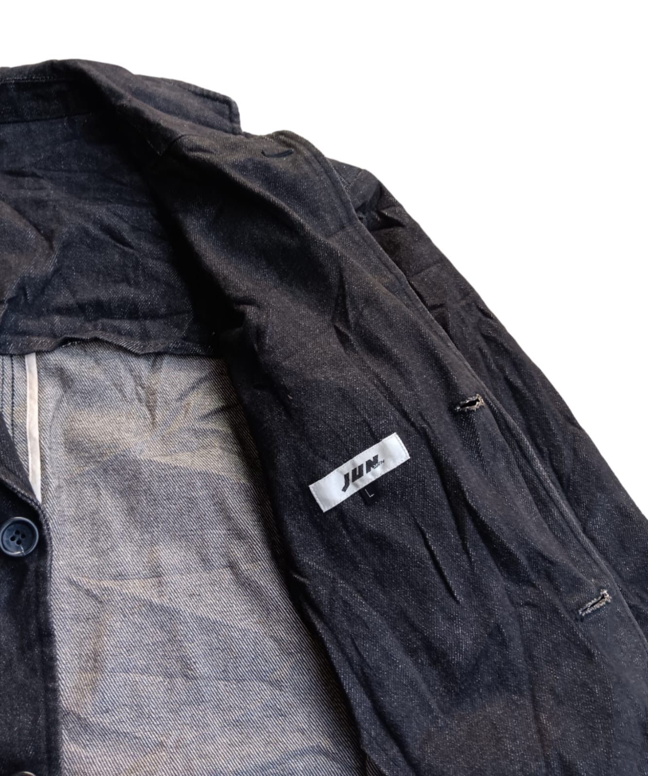 Japanese Brand Vintage jun men denim blazer jacket Size US L / EU 52-54 / 3 - 5 Thumbnail