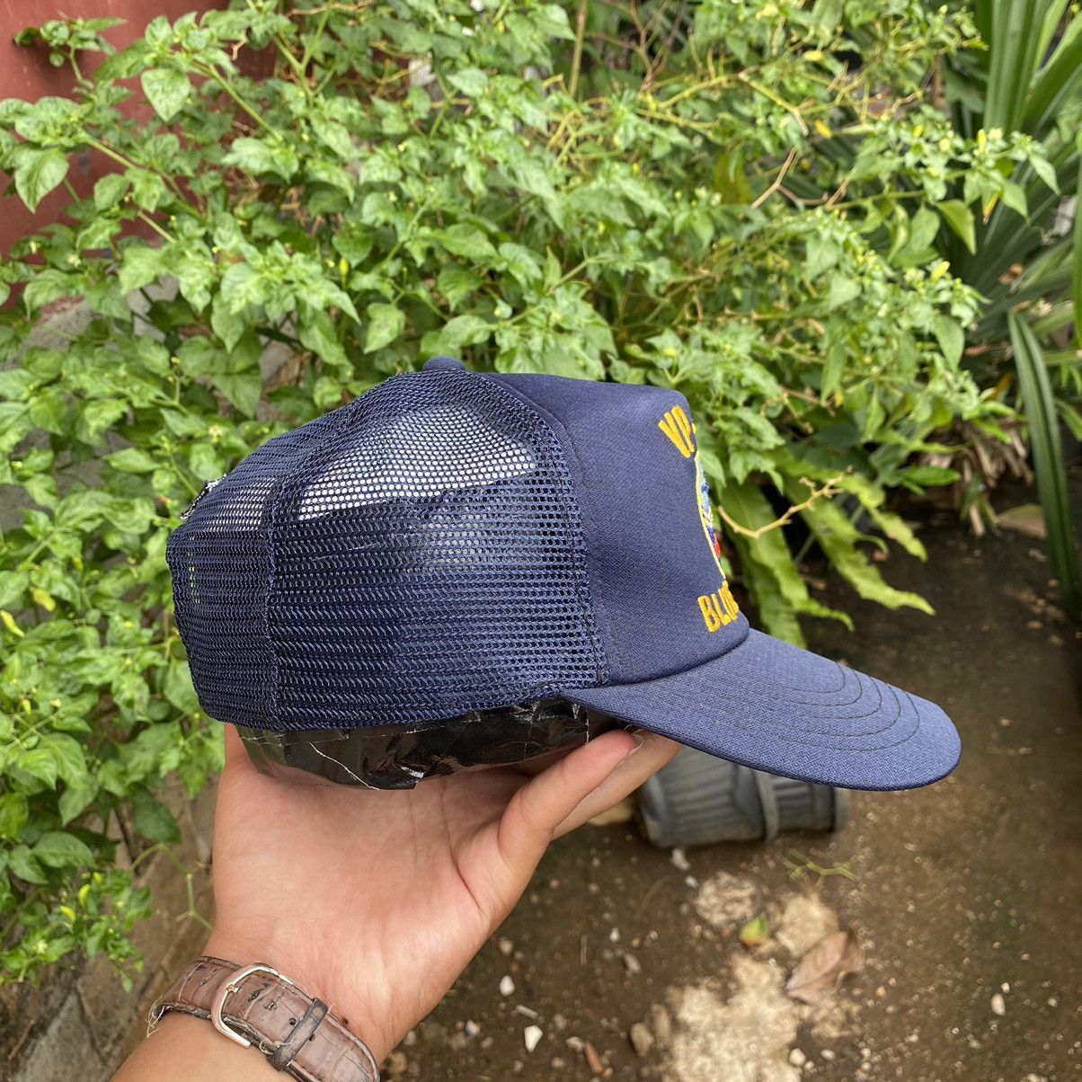 Vintage Vintage Hat Blue Geese Navy Size ONE SIZE - 2 Thumbnail