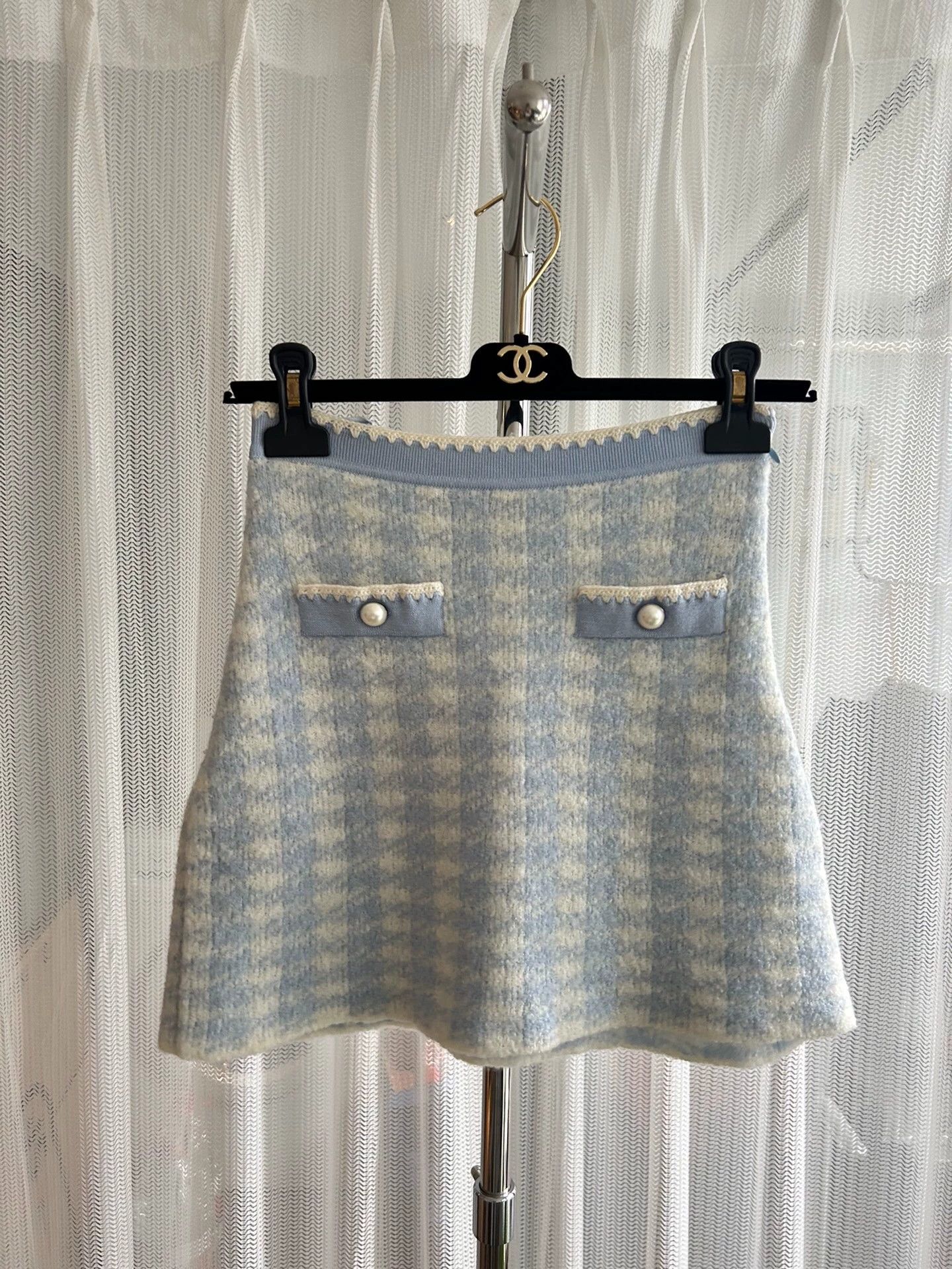 Miu Miu MIU MIU Blue Knit Dress Size 36 Size 25" / US 0 / IT 36 - 1 Thumbnail