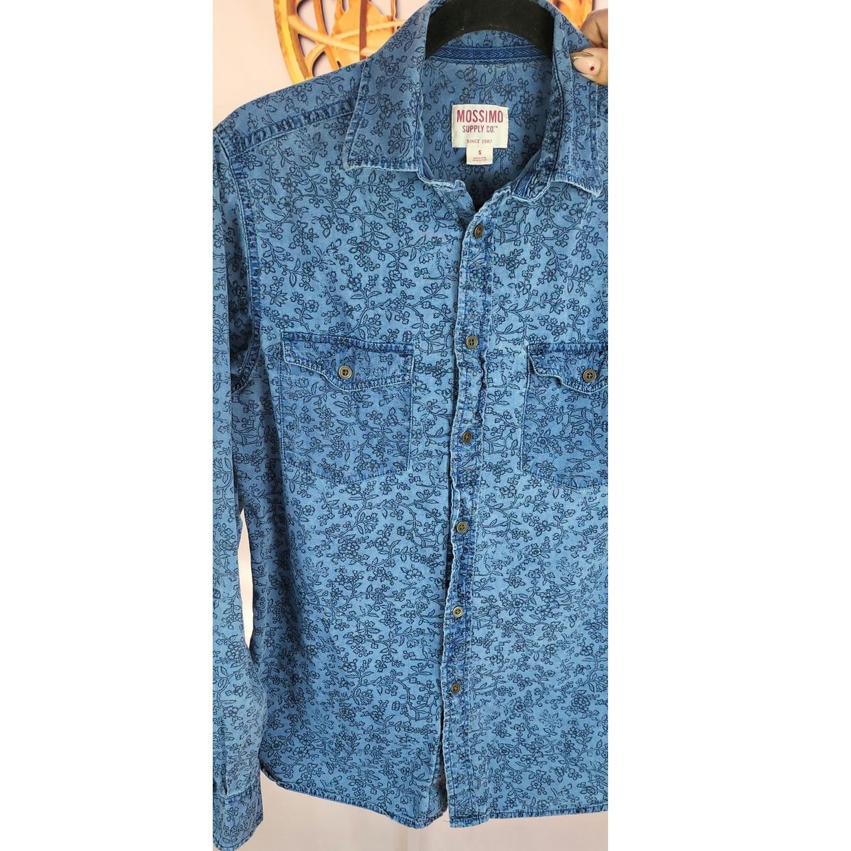 Mossimo Mossomo Blue Paisley print long sleeve button down Small Size US S / EU 44-46 / 1 - 5 Thumbnail