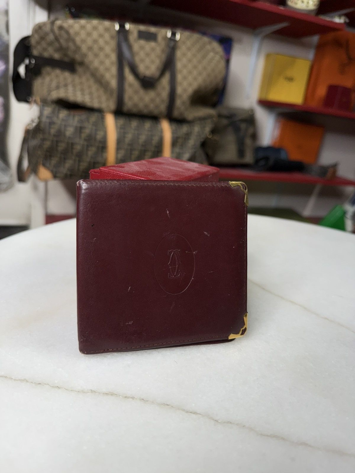 Cartier Cartier Red Wallet Vtg Leather Cartier Bifold Preowned Size ONE SIZE - 8 Thumbnail
