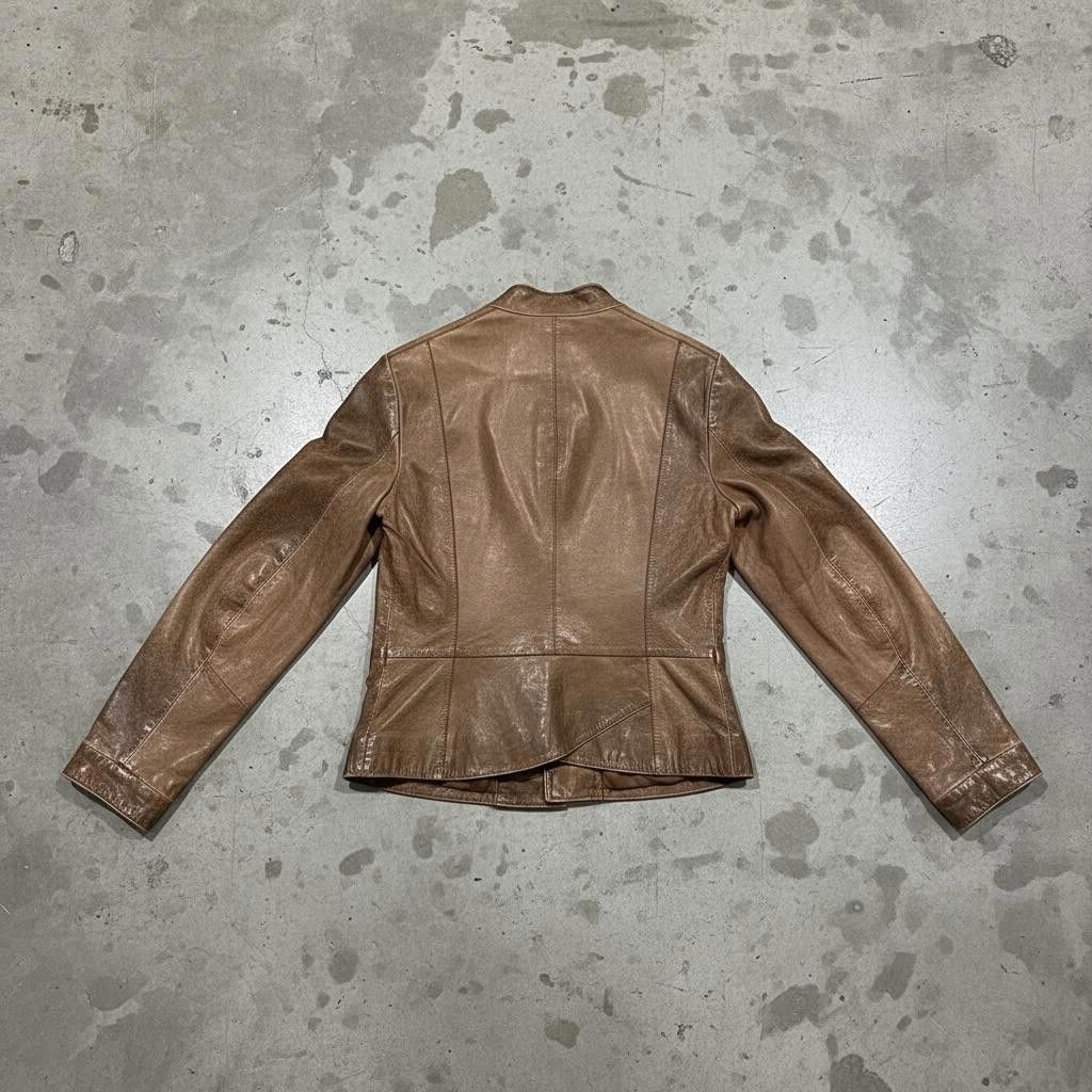 Other Distressed Military Leather Jacket Size M / US 6-8 / IT 42-44 - 6 Thumbnail