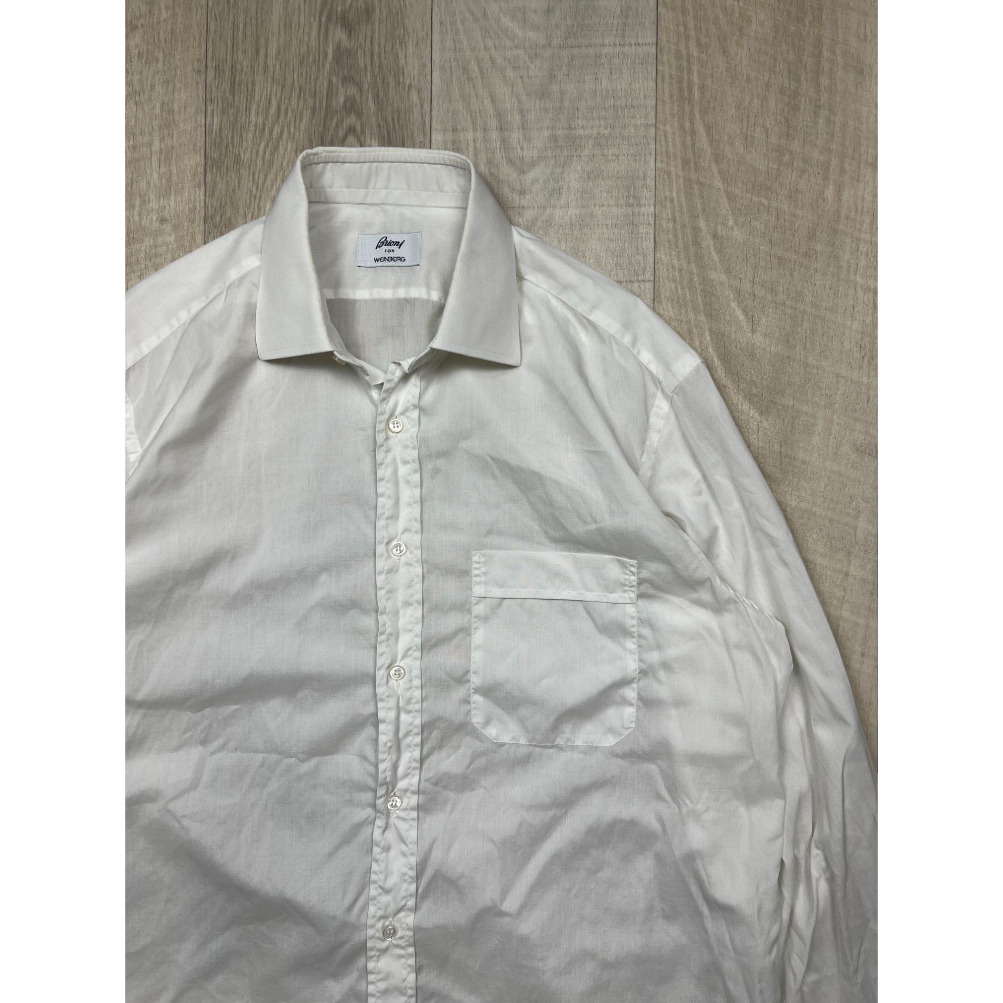 Brioni Brioni For Wenberg White Shirt (Y0196) Size US XXL / EU 58 / 5 - 3 Thumbnail