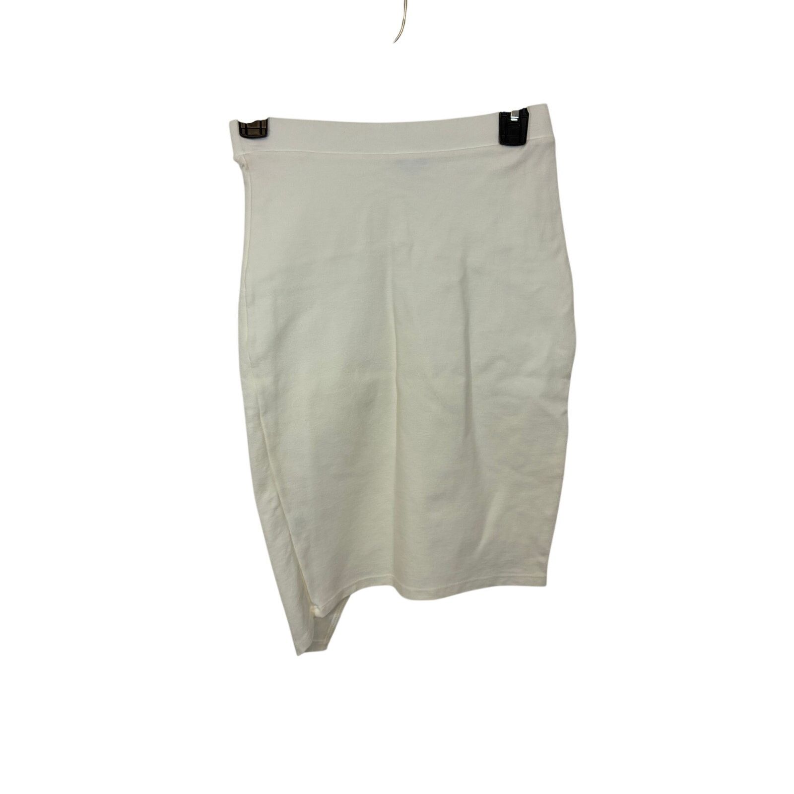 Other Iris White Ruched Bodycon Skirt Minimalist Chic Medium Prep Size 30" / US 8 / IT 44 - 4 Thumbnail