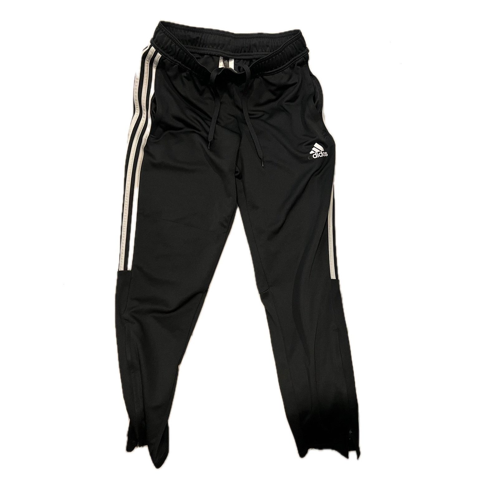 Adidas Adidas Black White Zippered Ankle Joggers Mens Med Size US 34 / EU 50 - 1 Thumbnail
