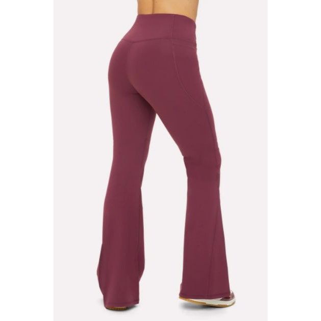 Fabletics Fabletics PureLuxe Everyday Crossover Flare Burgundy Babe Yi Size 27" / US 4 / IT 40 - 3 Thumbnail