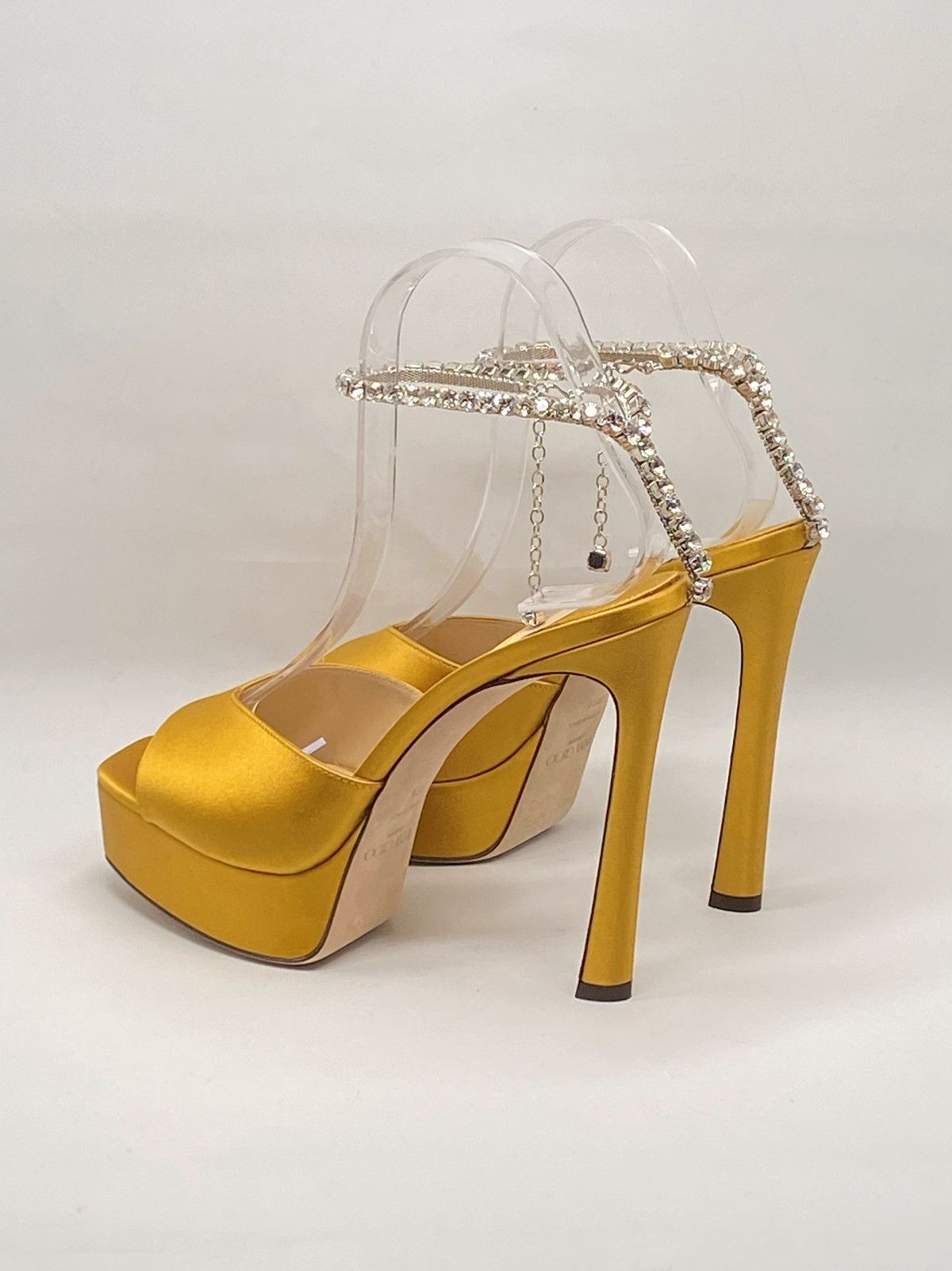 Jimmy Choo Jimmy Choo Saeda Satin Crystal Platform Sandals size 38.5 Size US 8.5 / IT 38.5 - 9 Thumbnail