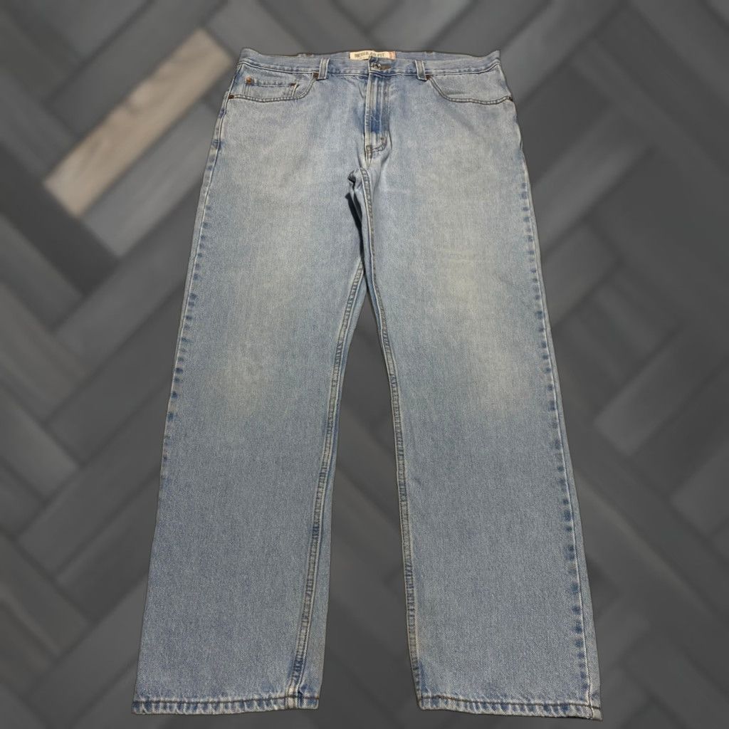 Levi's Levis 505 Regular Fit Jeans Mens 38×32 Light Wash Blue Denim Pants Size US 38 / EU 54 - 1 Thumbnail