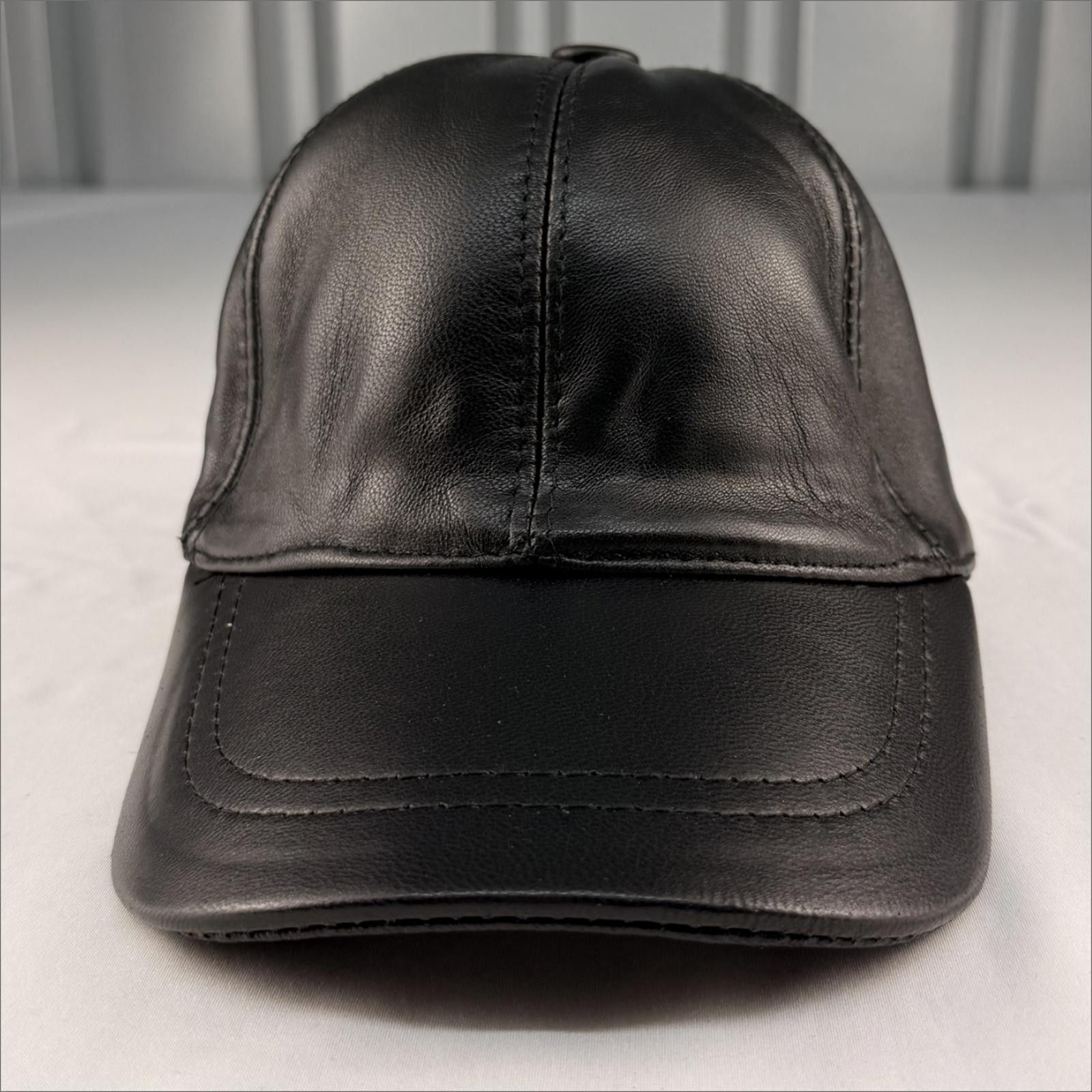 Other NEW Black Leather Baseball Cap - Premium Hat 088 Size ONE SIZE - 1 Thumbnail
