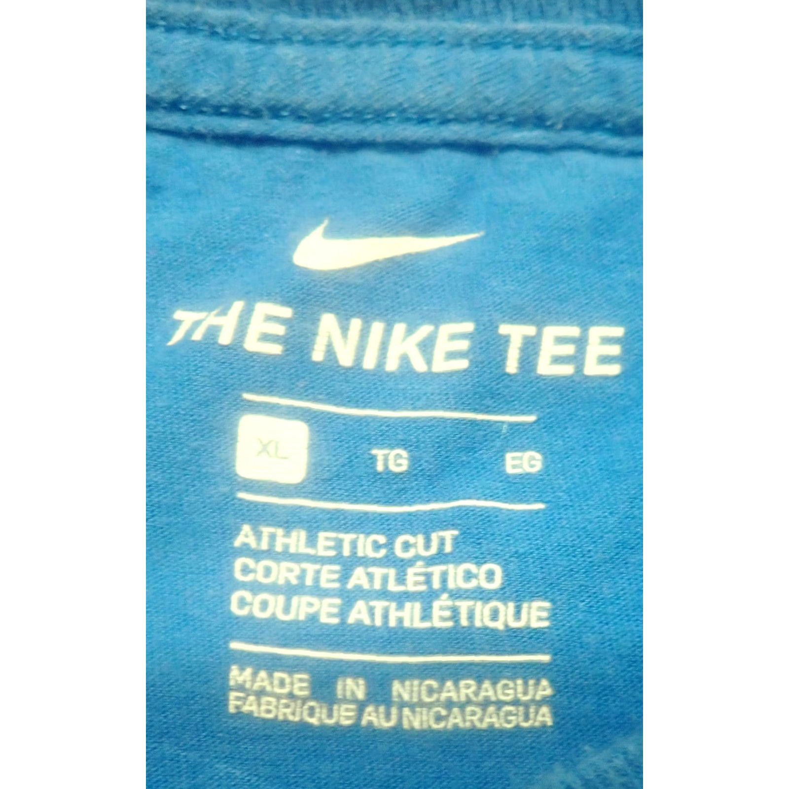 Nike NIKE Swoosh Athletic Cut T-Shirt Adult XL Blue Graphic Print 90s Retro Mens Size US XL / EU 56 / 4 - 5 Thumbnail