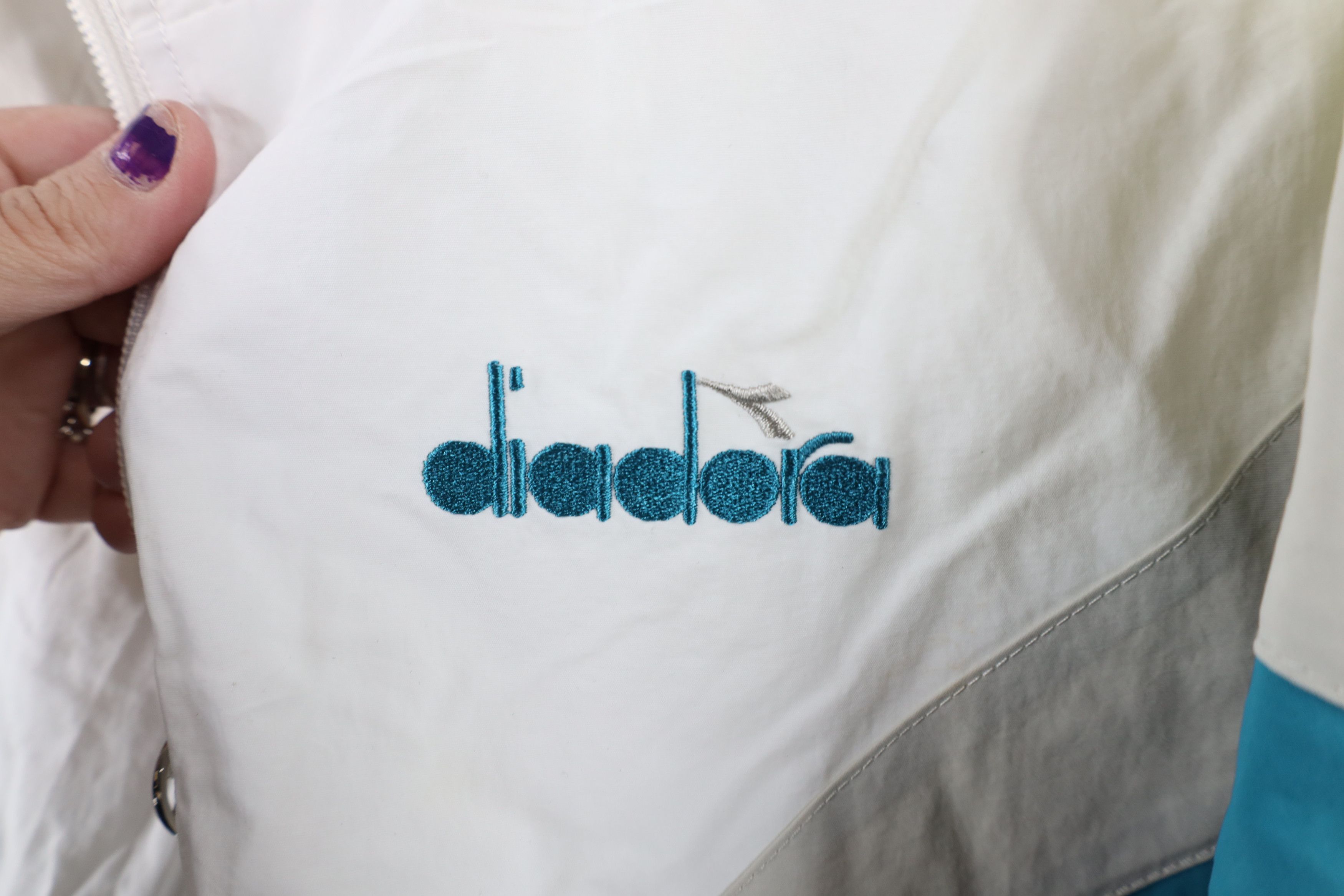 Diadora × Vintage Vintage Diadora Taped Logo Soccer Futbol Windbreaker Jacket Size US XXL / EU 58 / 5 - 4 Thumbnail