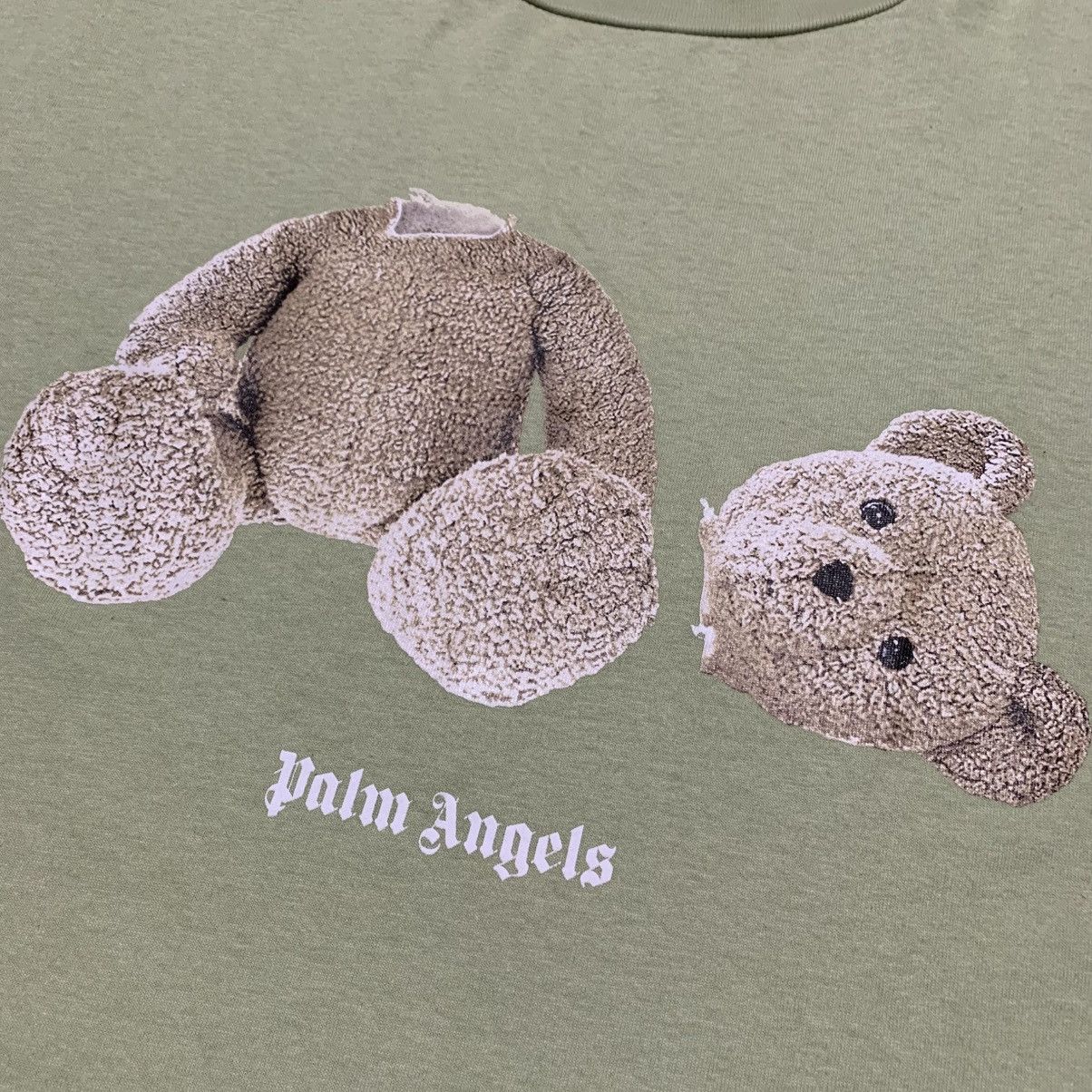 Palm Angels Medium Classic Bear Mint Green Tee