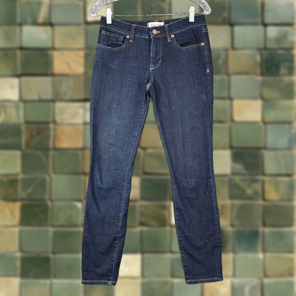 Madewell MADewell Womens Dark Wash Skinny Jeans Size 27 Blue Regular Size 27" / US 4 / IT 40 - 1 Thumbnail