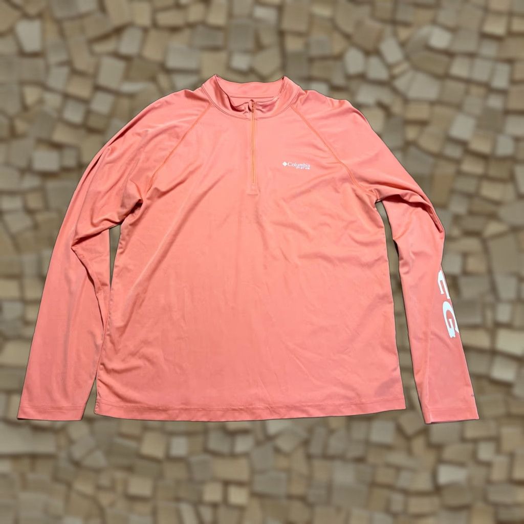 Vintage Columbia Shirt Womens Large Orange Long Sleeve 3/4 Zipper Athletic Wear Casual Fall Spring Summer Womens Size L / US 10 / IT 46 - 1 Thumbnail