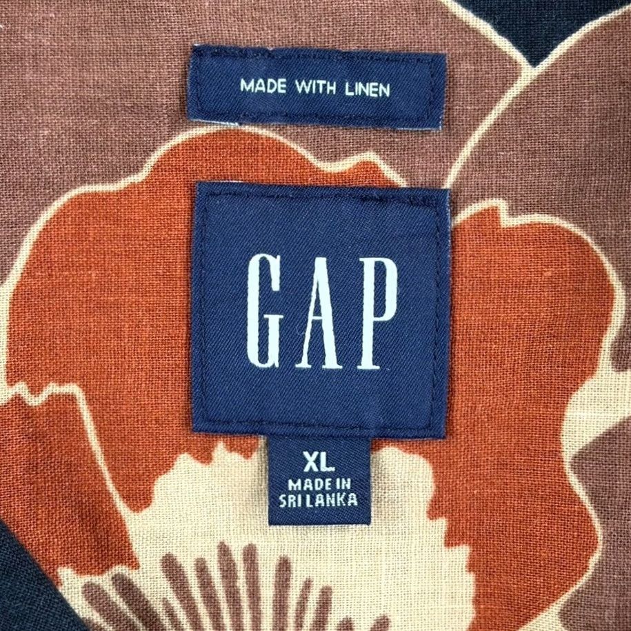 Gap Gap April Bloom Floral Aloha Linen Blend Camp Loop Collar Shirt Men XL Northwest? Size US XL / EU 56 / 4 - 2 Thumbnail