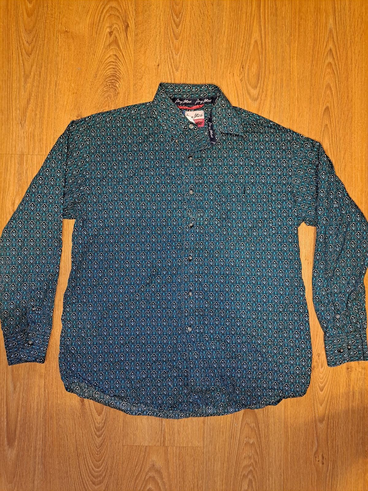 Wrangler Wrangler George Straight Cowboy Cut Shirt Large Teal Green Size US L / EU 52-54 / 3 - 1 Thumbnail