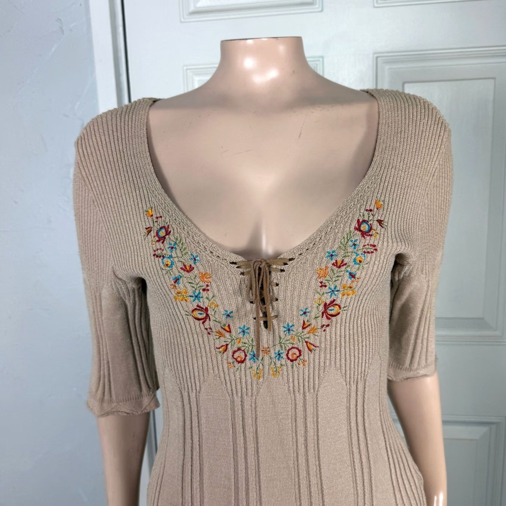 Vintage Vintage WOW Couture Shirt Large Knit Leather Lace Western Embroidered Y2K Beach Women Casual Size L / US 10 / IT 46 - 2 Thumbnail