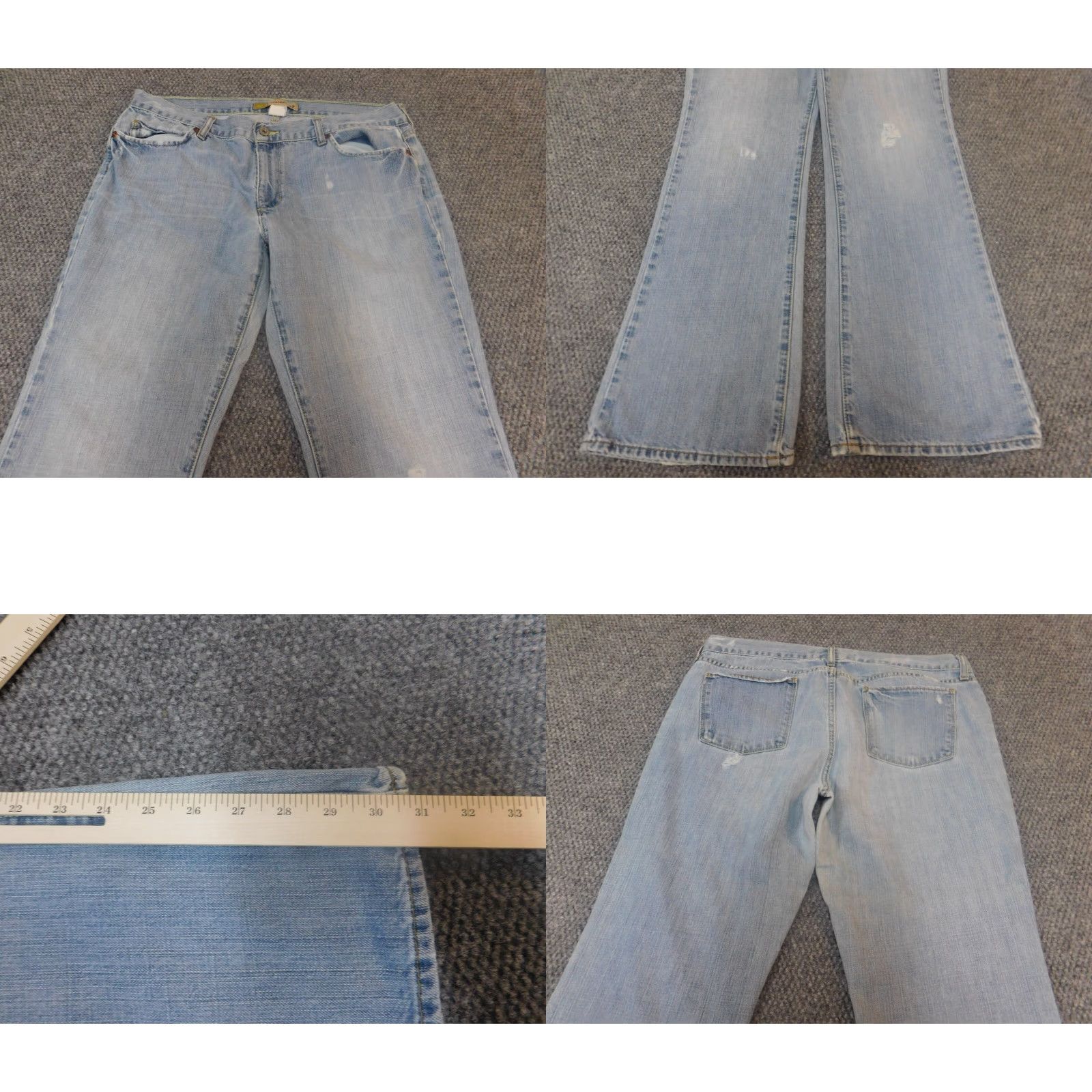 Old Navy Old Navy Womens Jeans 14 bootcut Blue Denim Distressed 30in Inseam Regular Rise 33in Waist Cotton Blend Polyester Jacket? Size 36" / US 14 / IT 50 - 8 Thumbnail