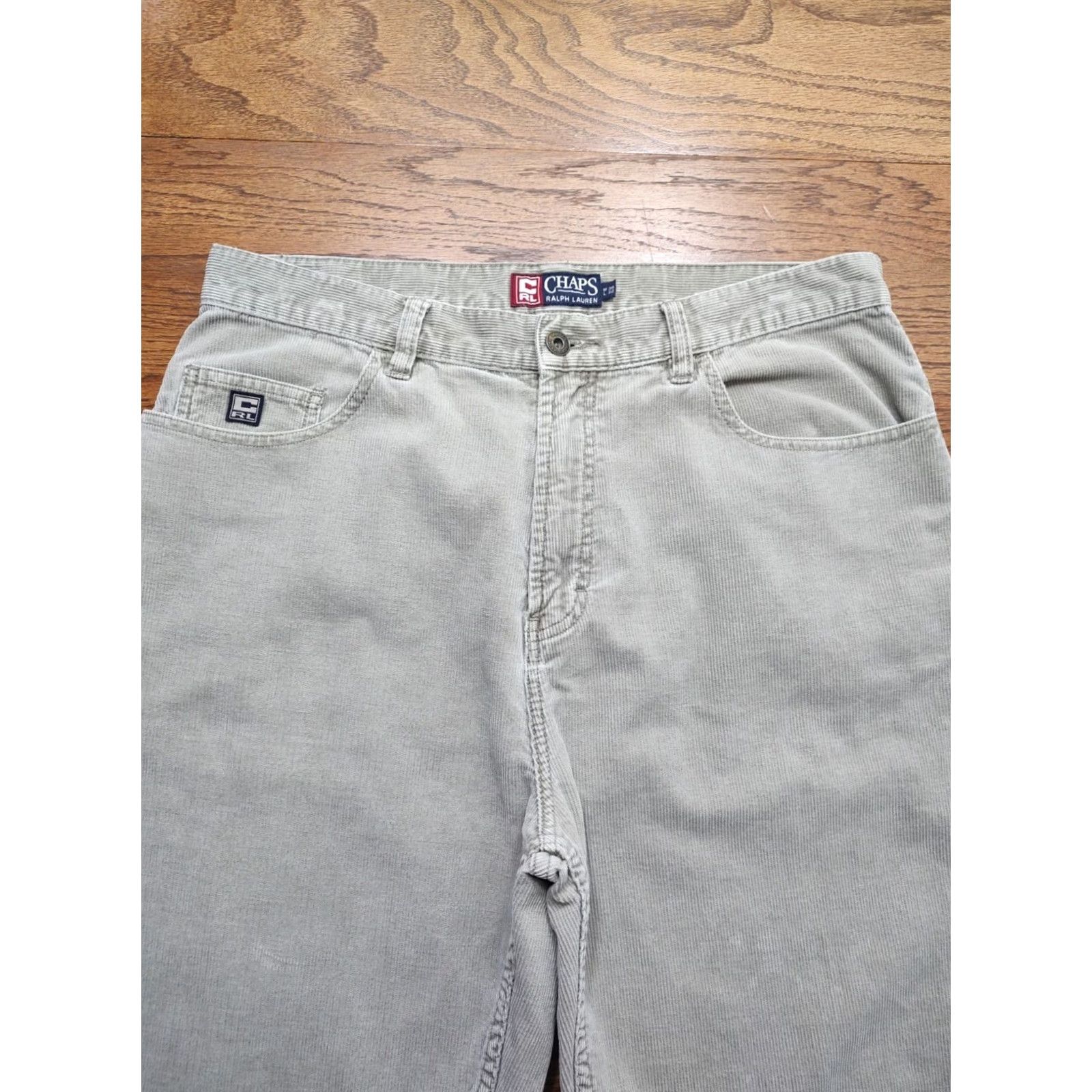 Ralph Lauren VINTAGE Chaps Ralph Lauren Corduroy Pants Men 34x31 Baggy Skater Tan Brown Casual Pants Size US 34 / EU 50 - 3 Thumbnail