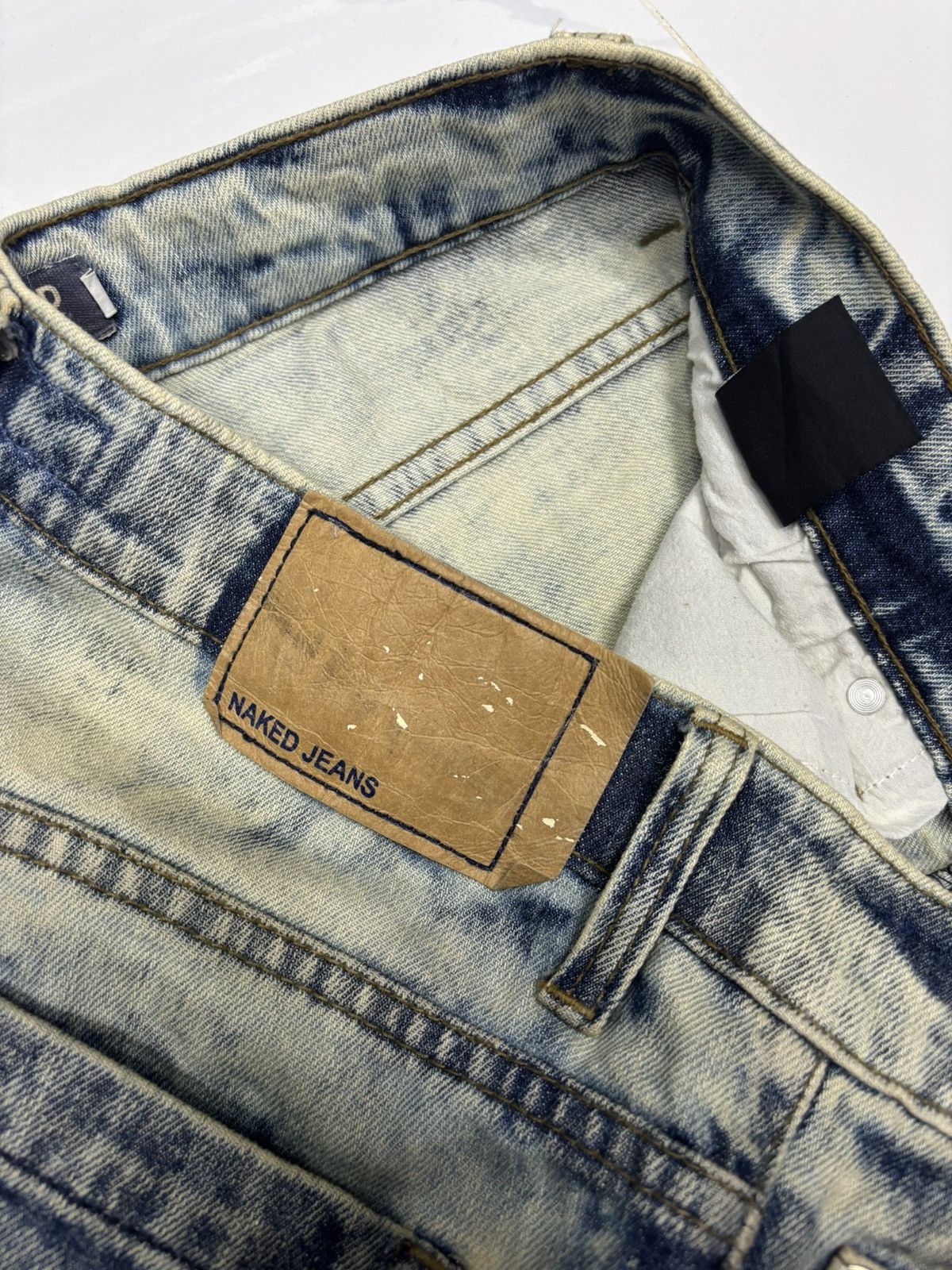 If Six Was Nine OG🔥NAKED JEANS BLEACH ROCKSTAR SLIM FLARE DENIM JEANS Size US 31 - 10 Thumbnail
